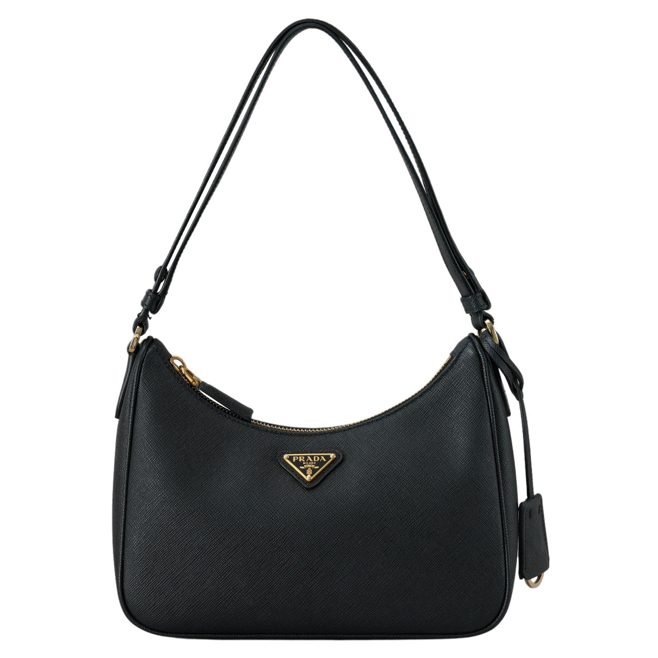 PRADA(USED)프라다 1BC204 사피아노 트라이앵글 로고 호보백