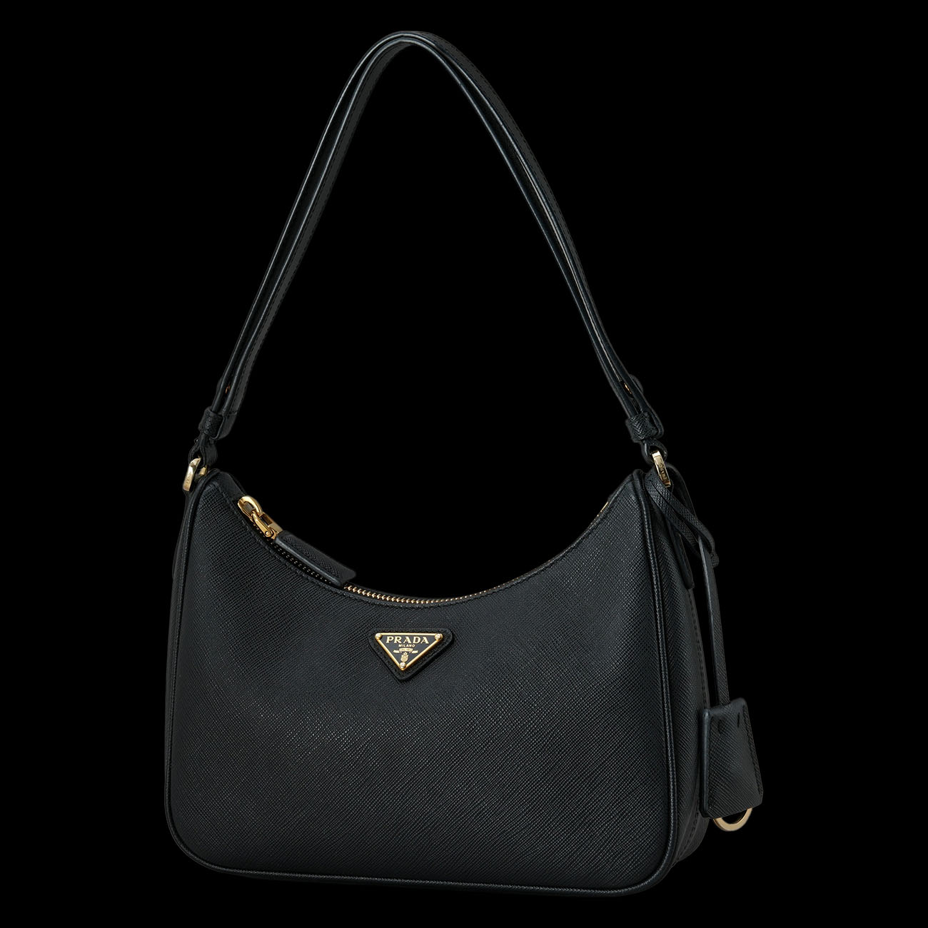 PRADA(USED)프라다 1BC204 사피아노 트라이앵글 로고 호보백