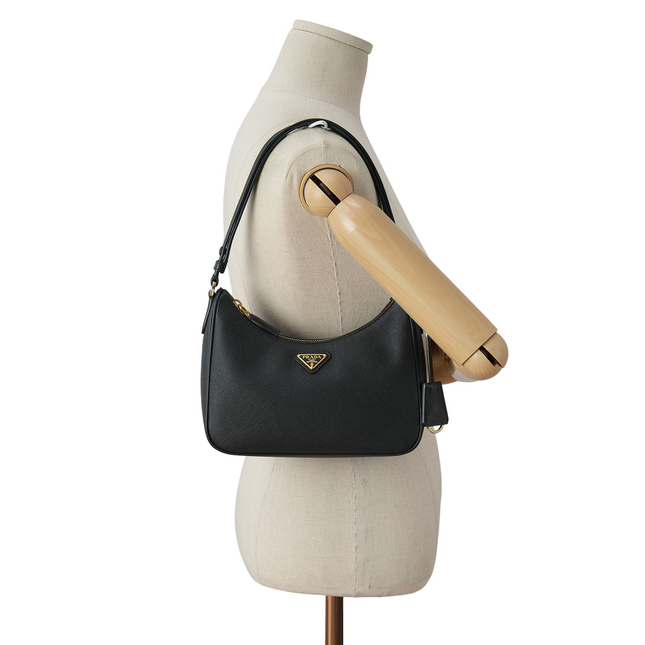 PRADA(USED)프라다 1BC204 사피아노 트라이앵글 로고 호보백