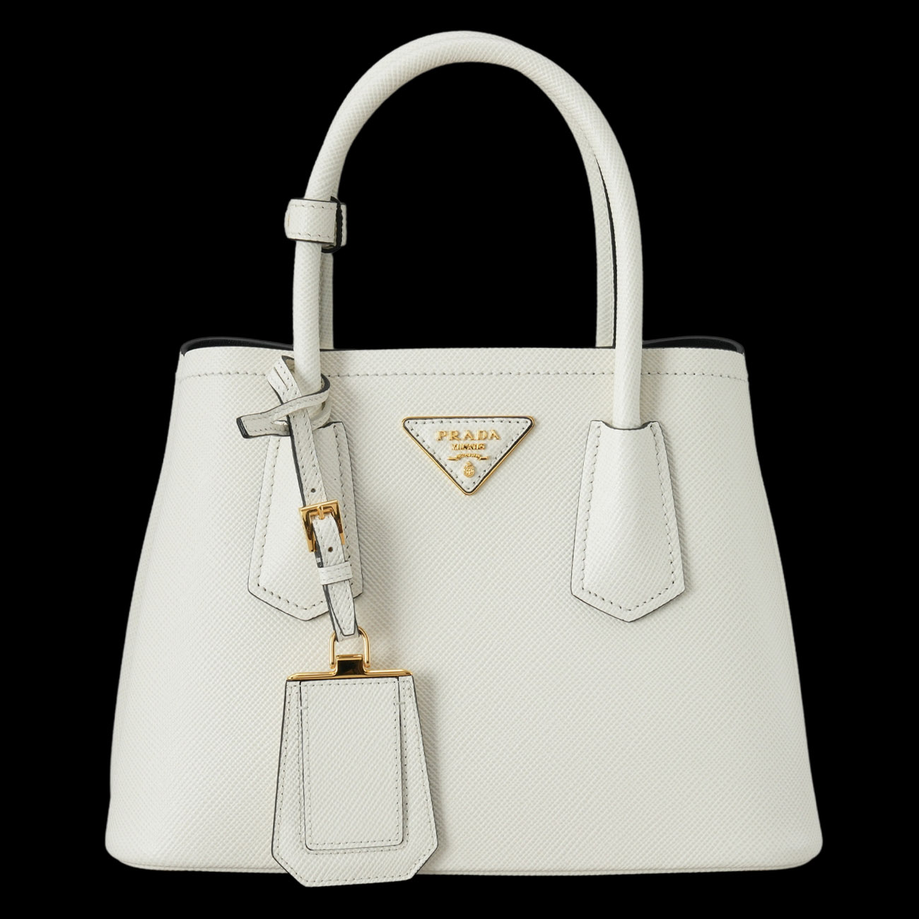 PRADA(USED)프라다 1BG443 더블 사피아노 가죽 미니백