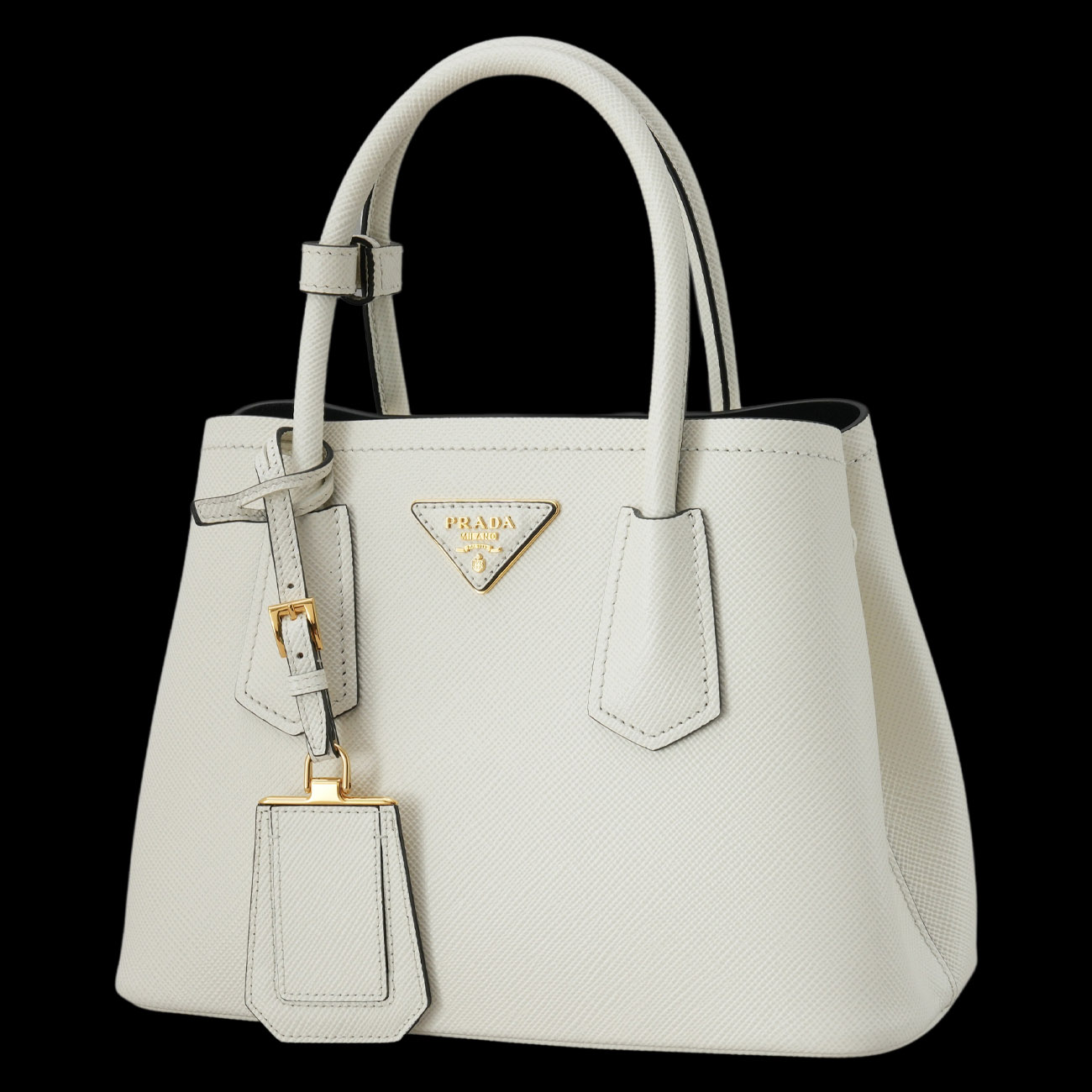 PRADA(USED)프라다 1BG443 더블 사피아노 가죽 미니백