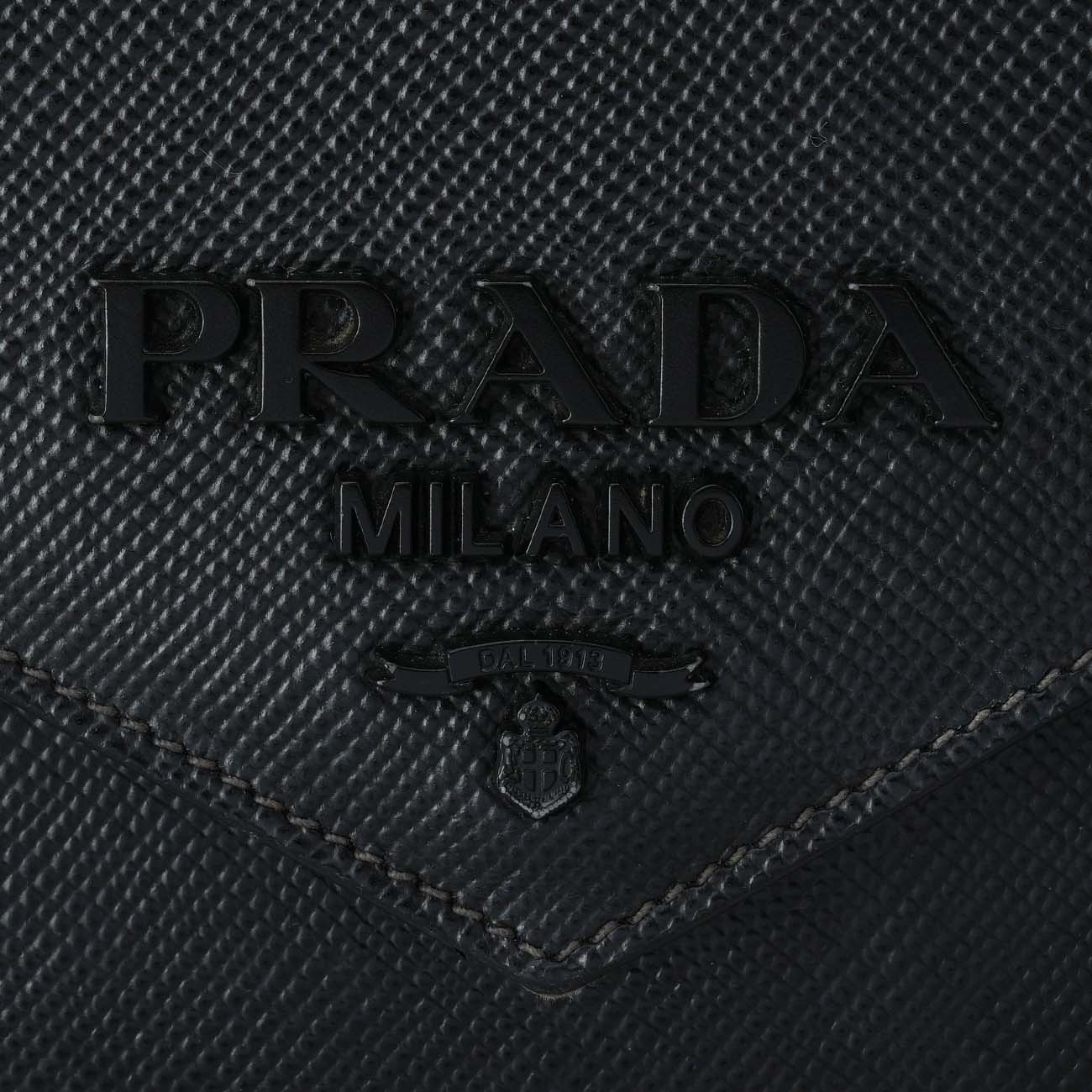 PRADA(USED)프라다 1BD127 사피아노 모노크롬 체인 백