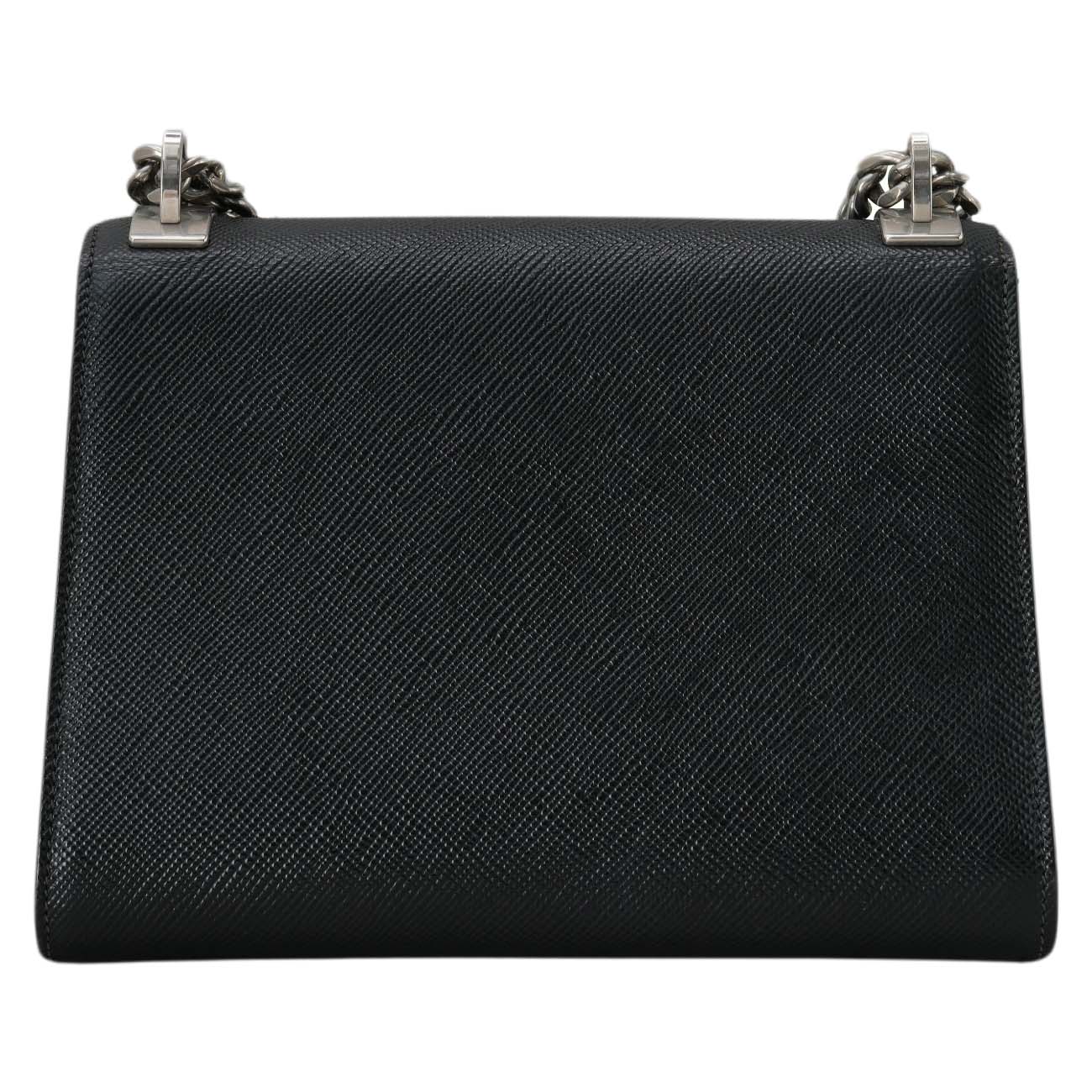 PRADA(USED)프라다 1BD127 사피아노 모노크롬 체인 백