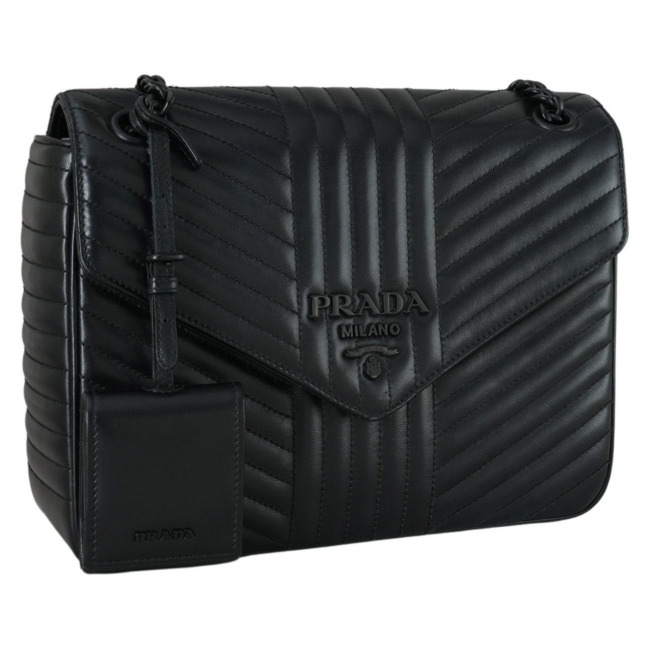 PRADA(USED)프라다 1BD226 다이어그램 체인 숄더백