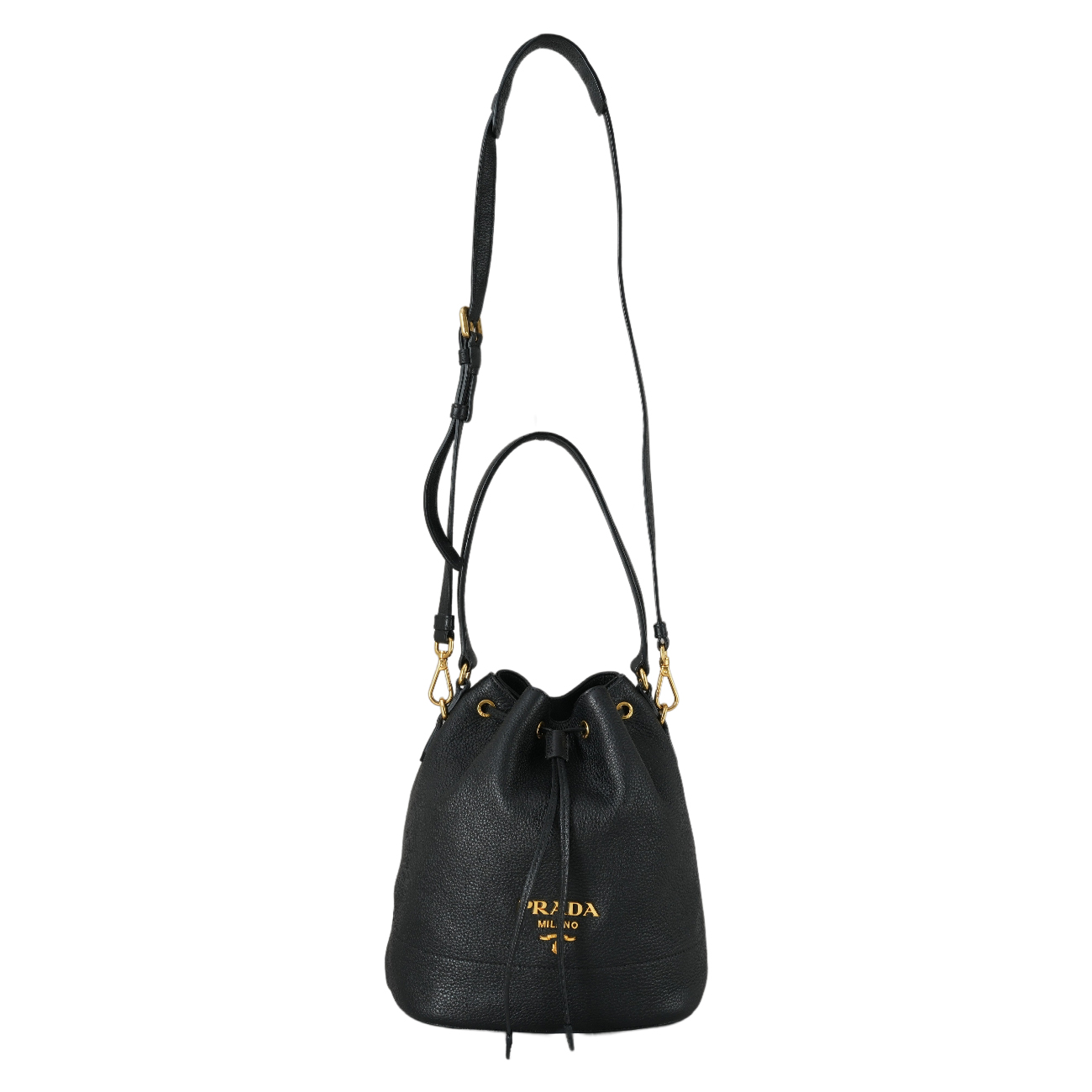 PRADA(USED)프라다 1BE018 비텔로 버킷백