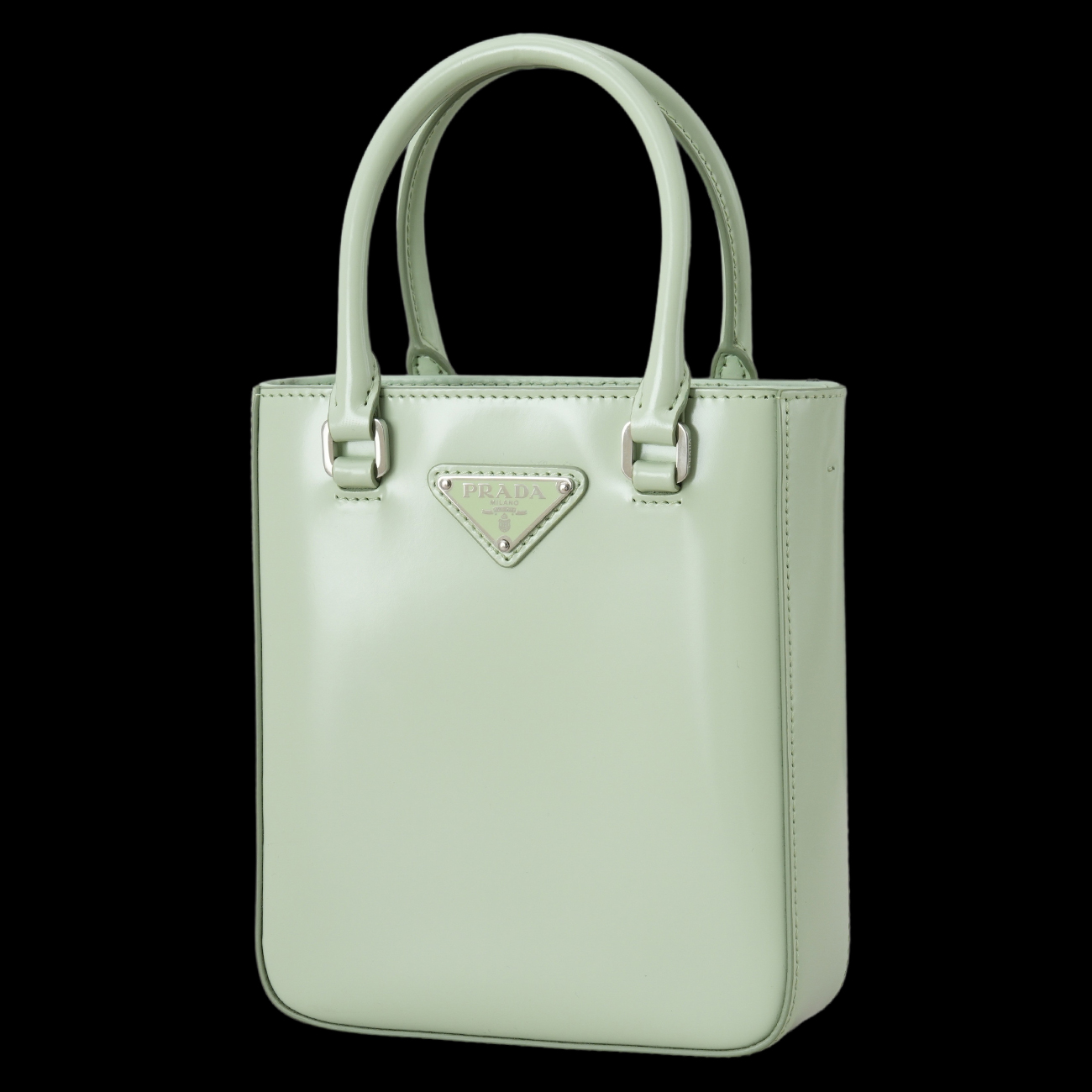 PRADA(USED)프라다 1BA331 스몰 브러쉬드 레더 토트백