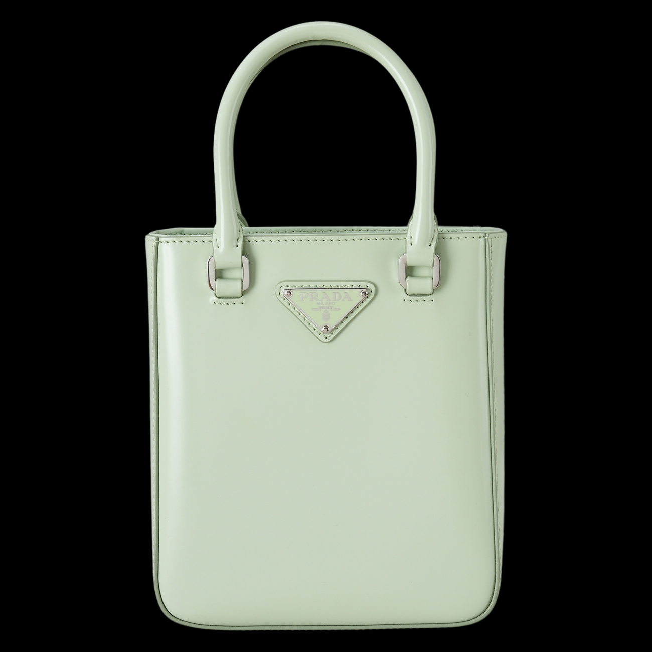 PRADA(USED)프라다 1BA331 스몰 브러쉬드 레더 토트백