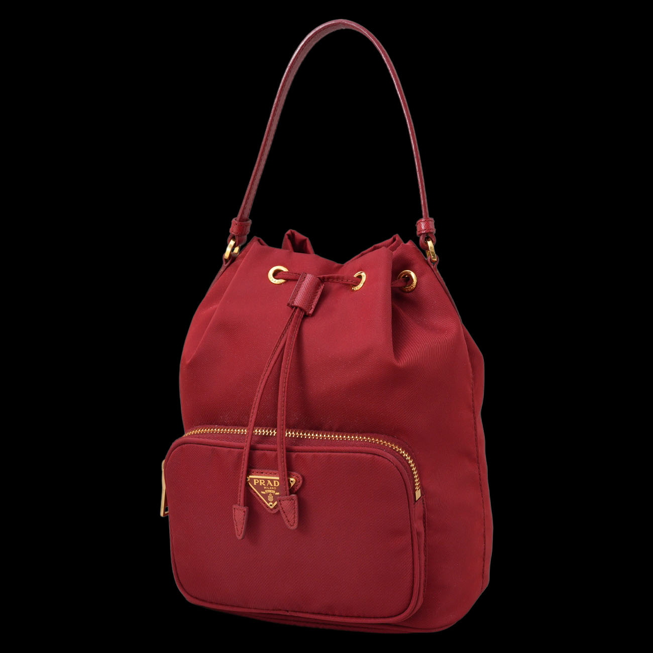 PRADA(USED)프라다 1BH038 리나일론 듀엣 버킷백