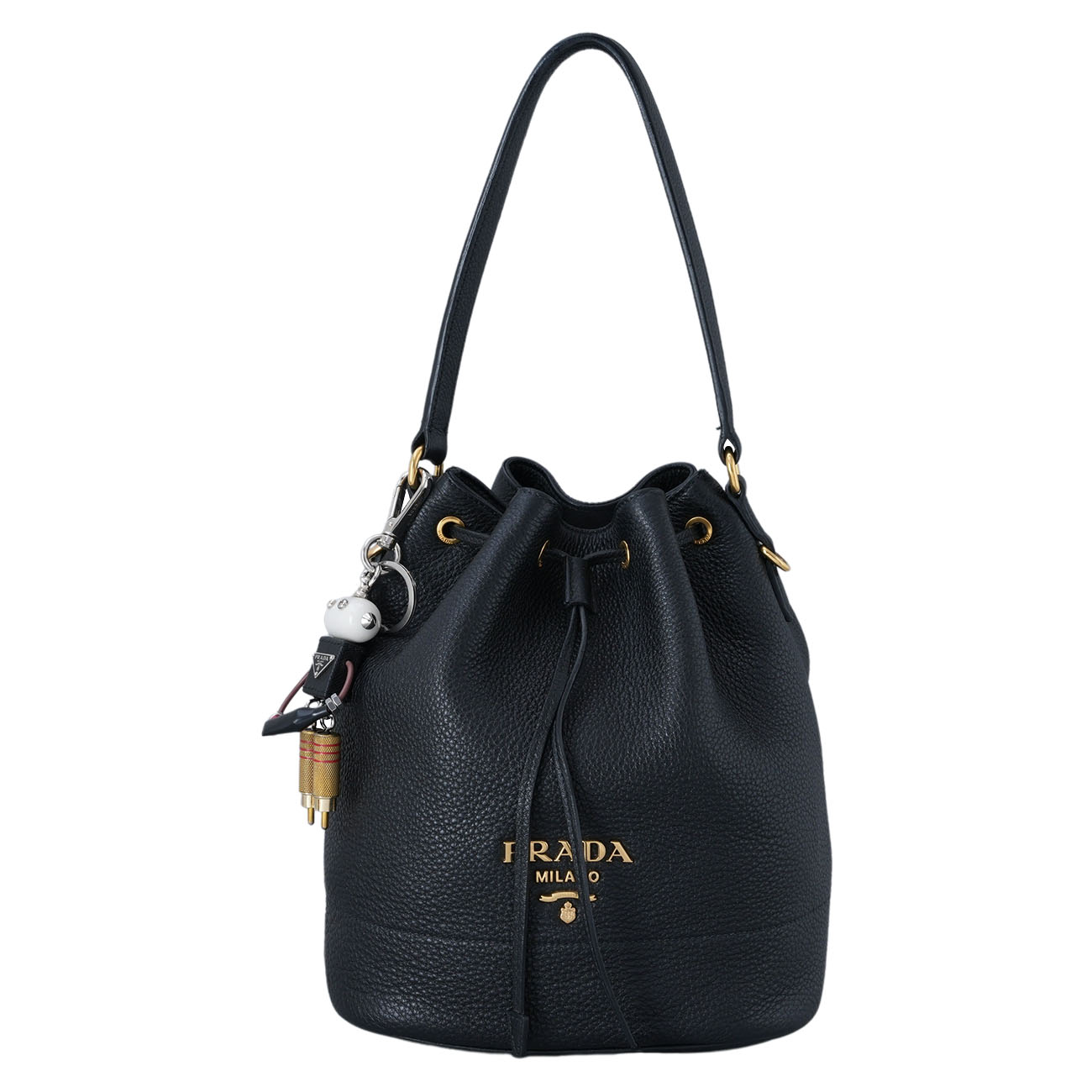 PRADA(USED)프라다 1BE018 비텔로 버킷백 & 로봇 키링