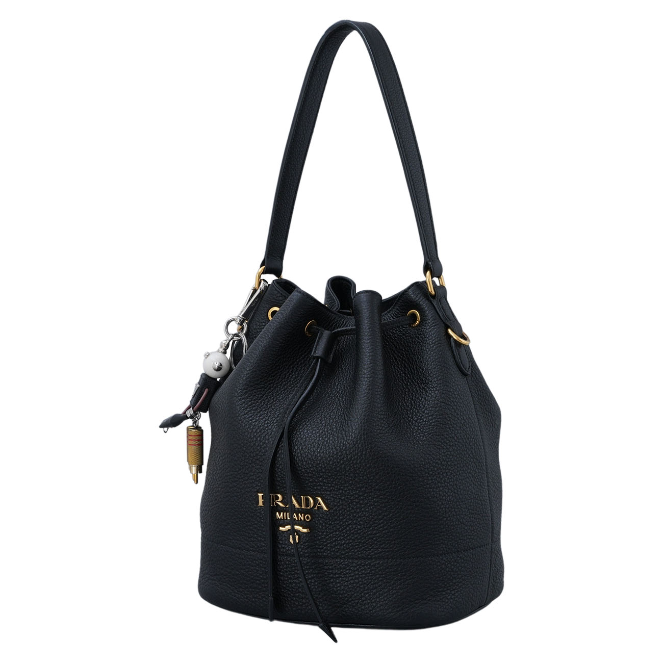 PRADA(USED)프라다 1BE018 비텔로 버킷백 & 로봇 키링