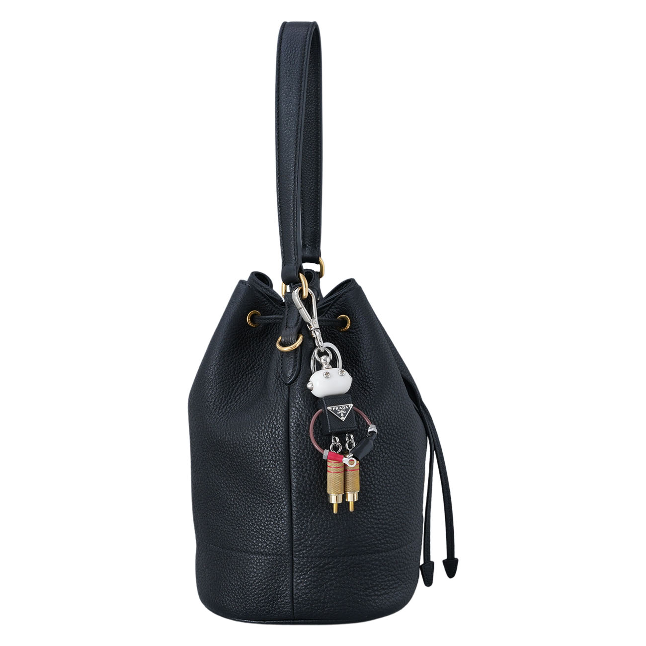 PRADA(USED)프라다 1BE018 비텔로 버킷백 & 로봇 키링