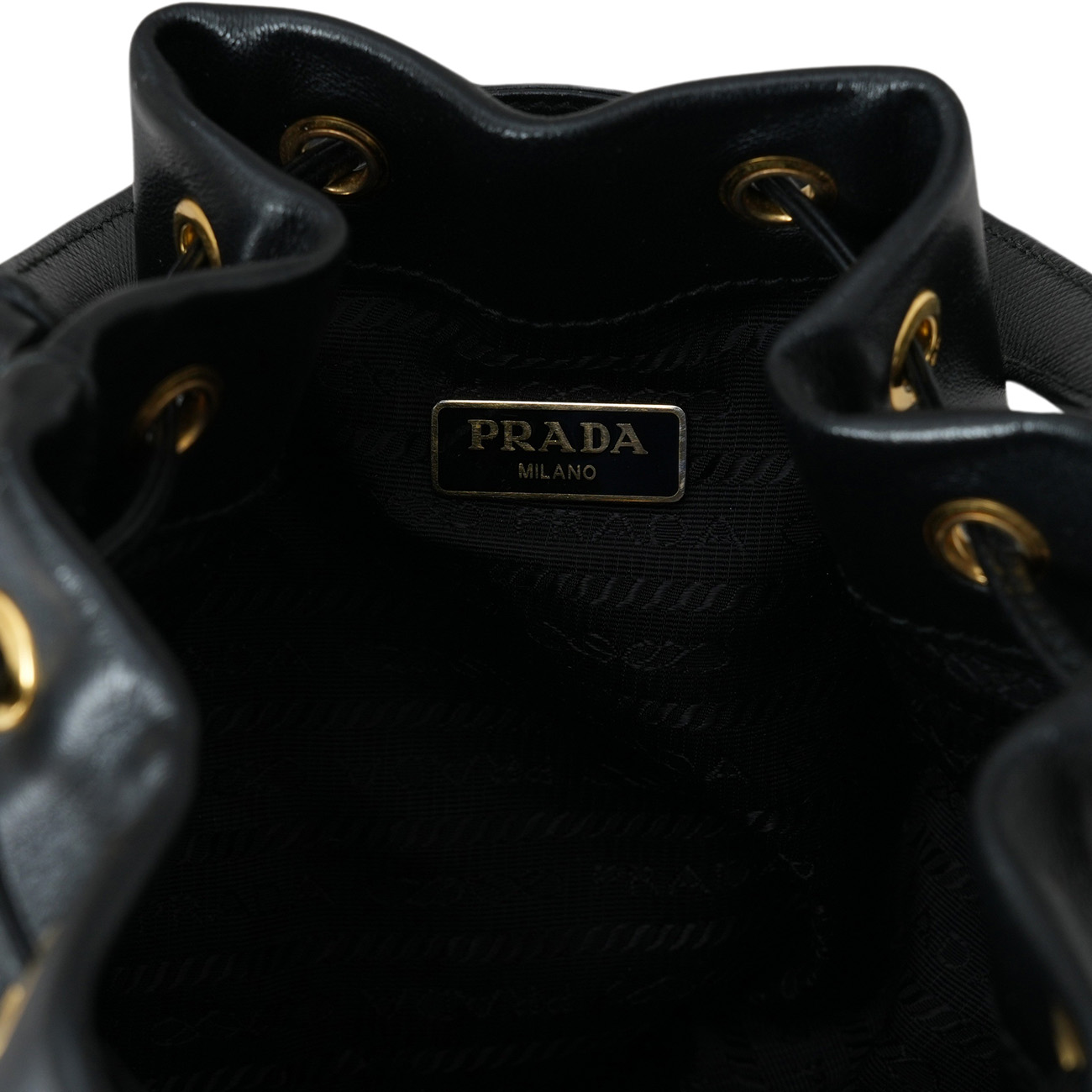 PRADA(USED)프라다 1BH038 레더 버킷백
