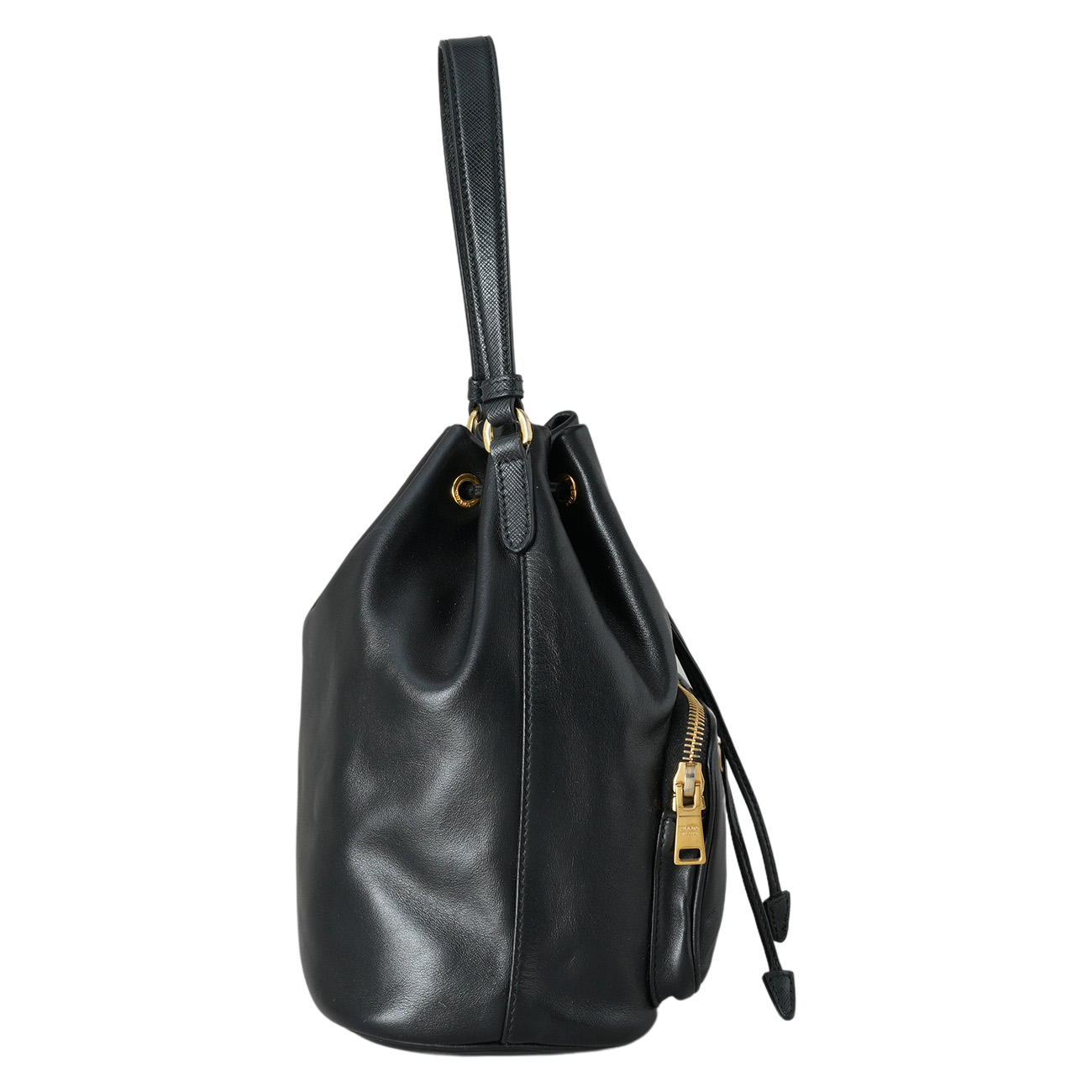 PRADA(USED)프라다 1BH038 레더 버킷백