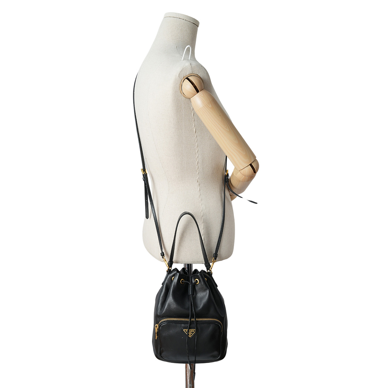 PRADA(USED)프라다 1BH038 레더 버킷백