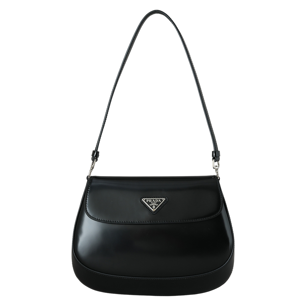PRADA(USED)프라다 1BD311 클레오 브러시드 가죽 숄더백 블랙