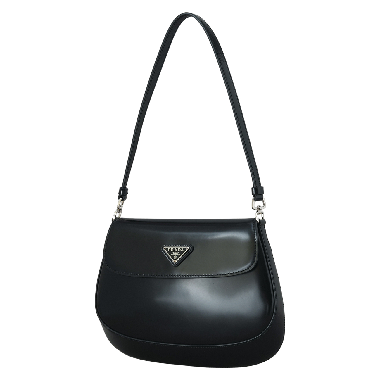 PRADA(USED)프라다 1BD311 클레오 브러시드 가죽 숄더백 블랙