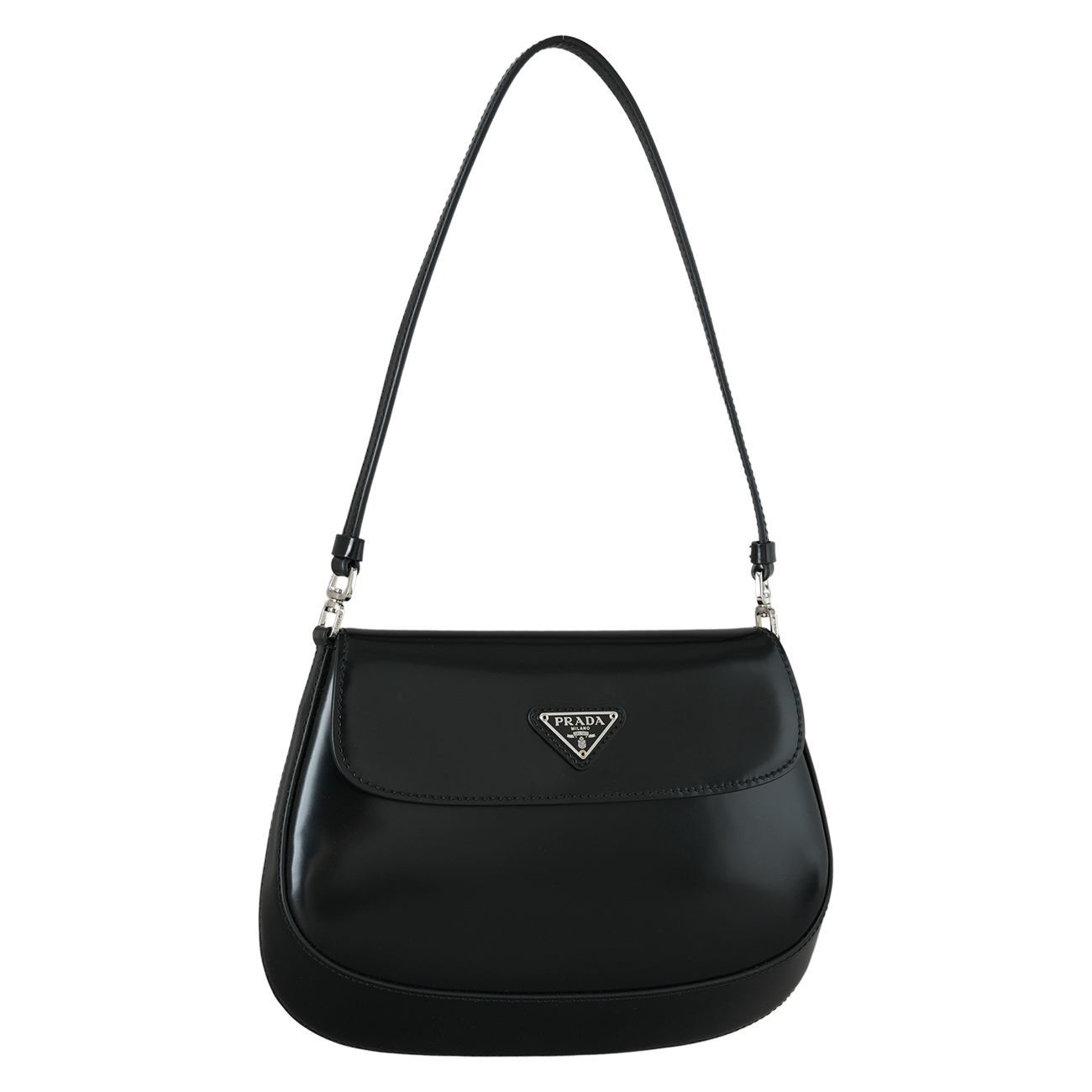 PRADA(USED)프라다 1BD311 클레오 브러시드 가죽 숄더백 블랙