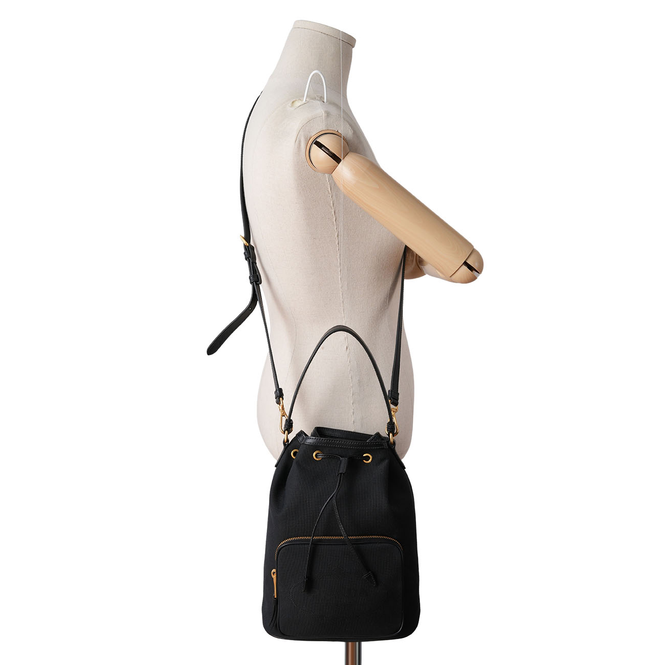 PRADA(USED)프라다 1BH097 자가드 버킷백