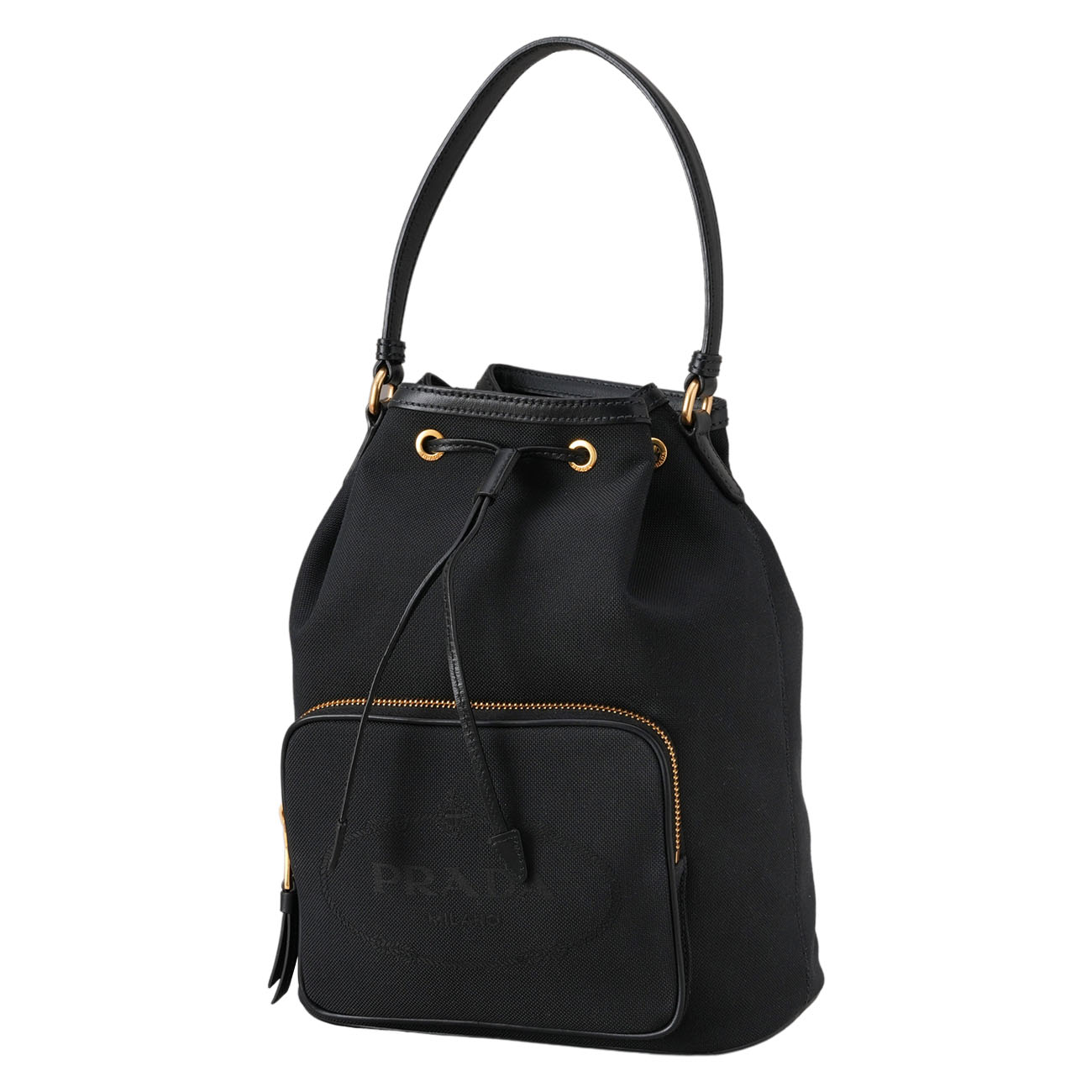 PRADA(USED)프라다 1BH097 자가드 버킷백