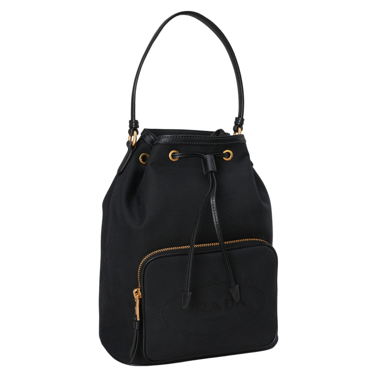 PRADA(USED)프라다 1BH097 자가드 버킷백