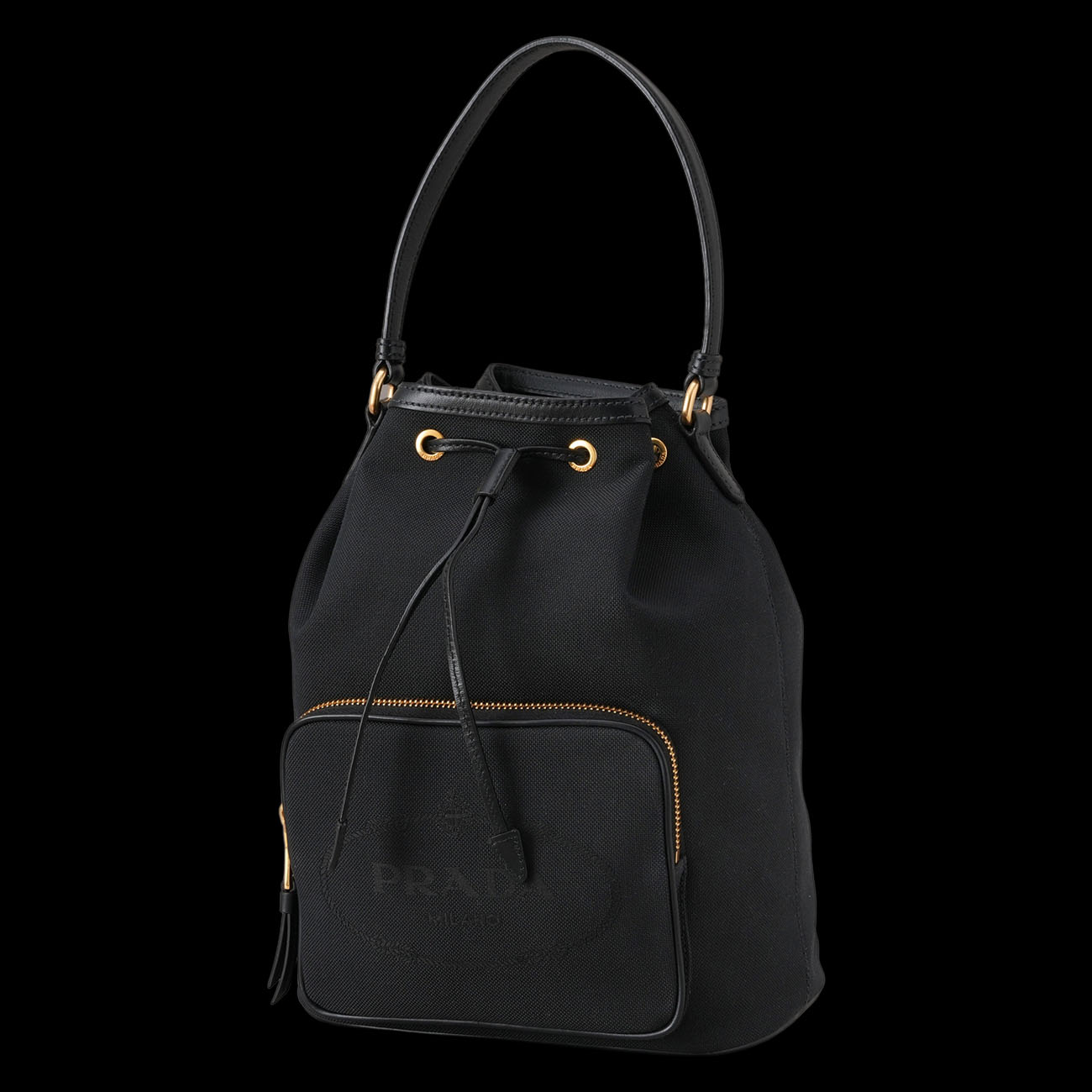 PRADA(USED)프라다 1BH097 자가드 버킷백