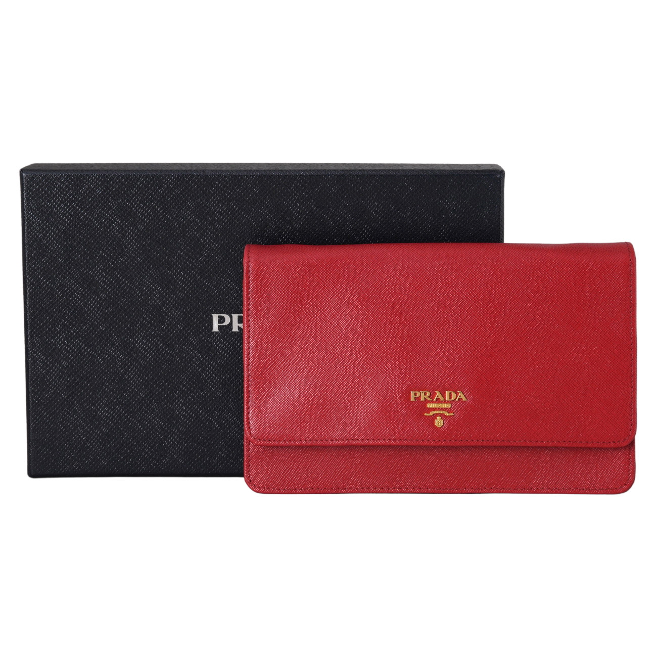 PRADA(USED)프라다 1M1361 사피아노 월릿 크로스백