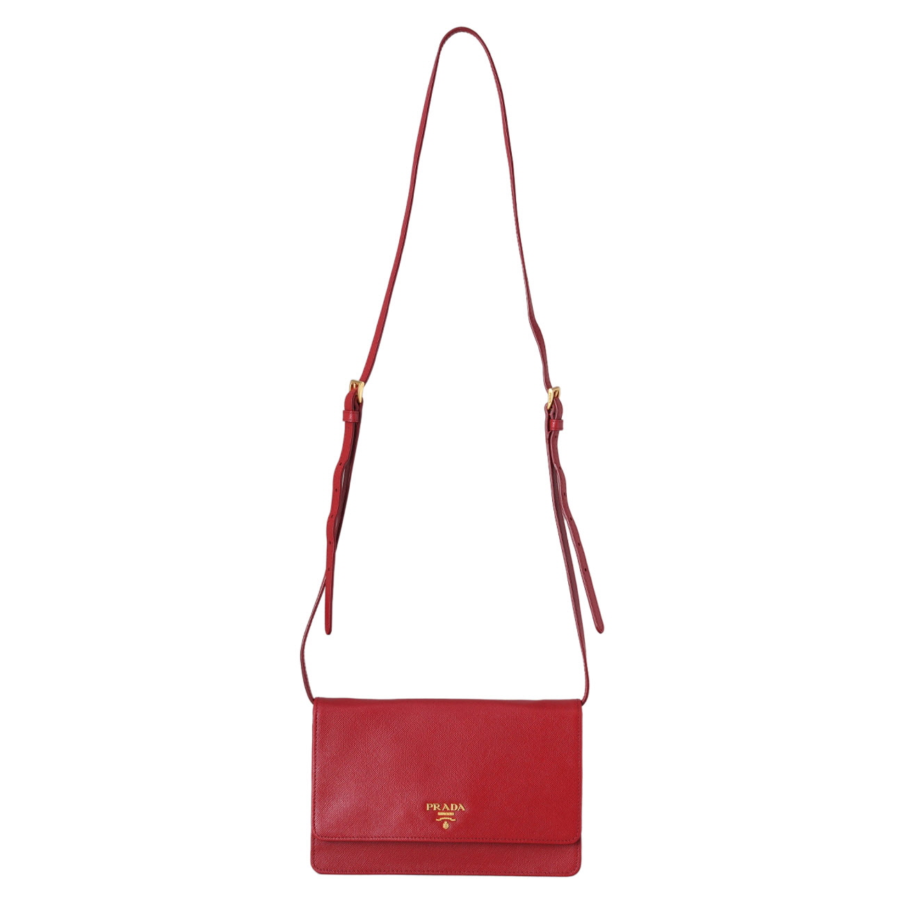 PRADA(USED)프라다 1M1361 사피아노 월릿 크로스백