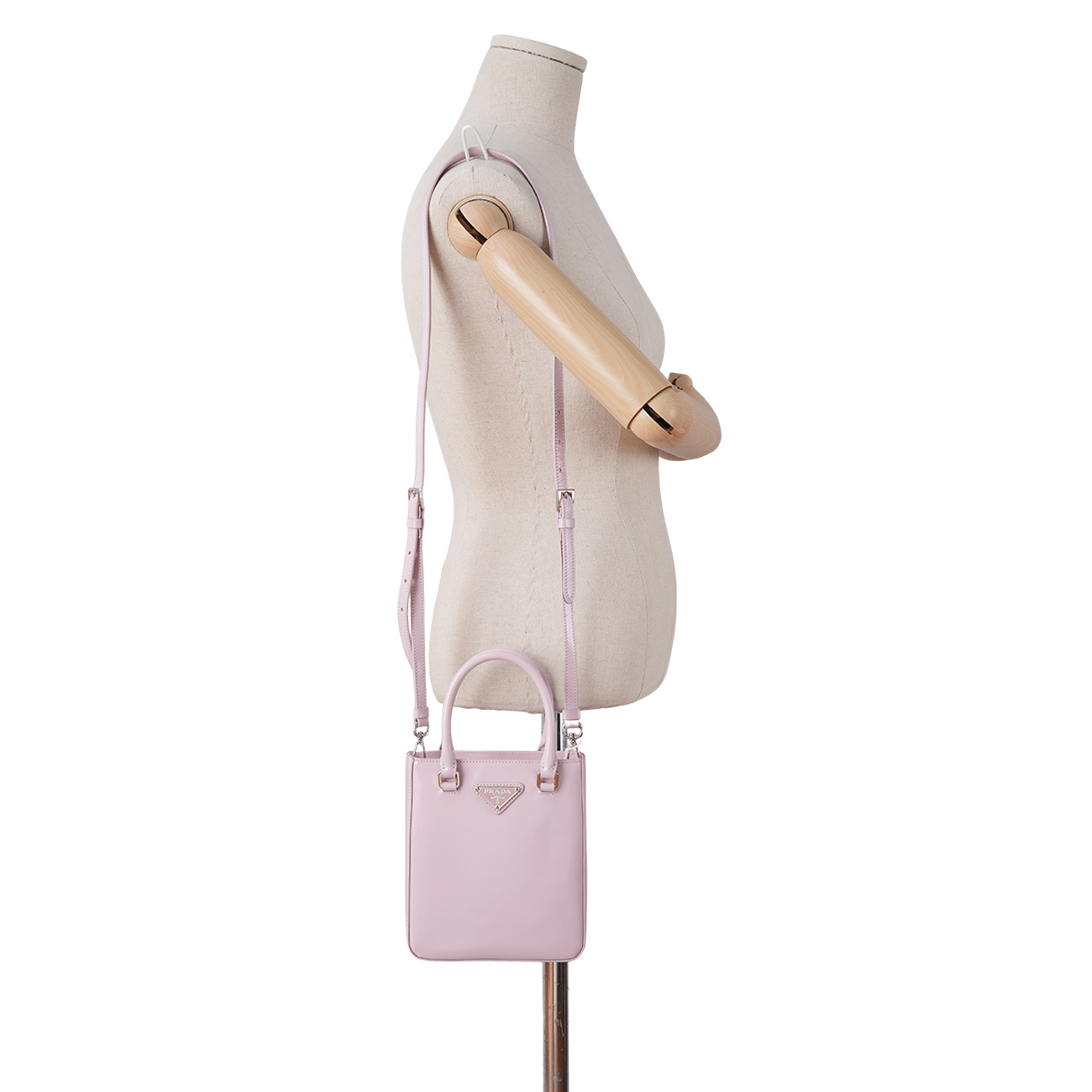 PRADA(USED)프라다 1BA331 스몰 브러쉬드 레더 토트백