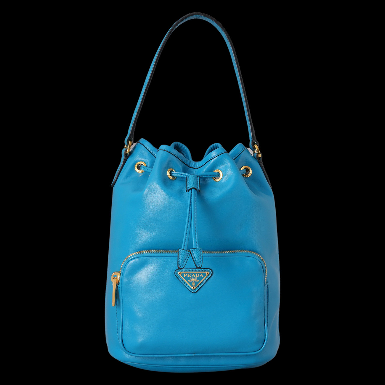 PRADA(USED)프라다 1BH038 레더 버킷백