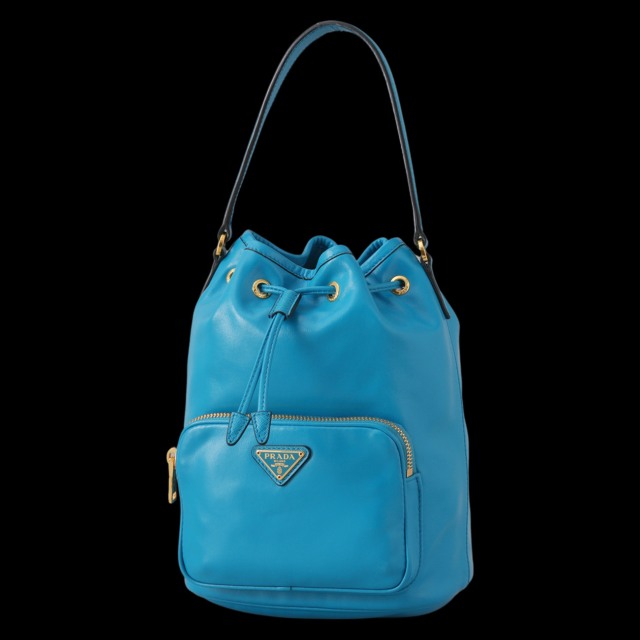 PRADA(USED)프라다 1BH038 레더 버킷백