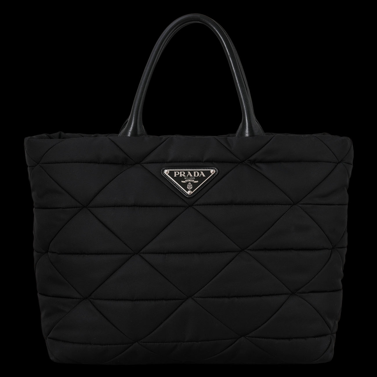 PRADA(USED)프라다 1BG435 리나일론 미디엄 패딩 토트백