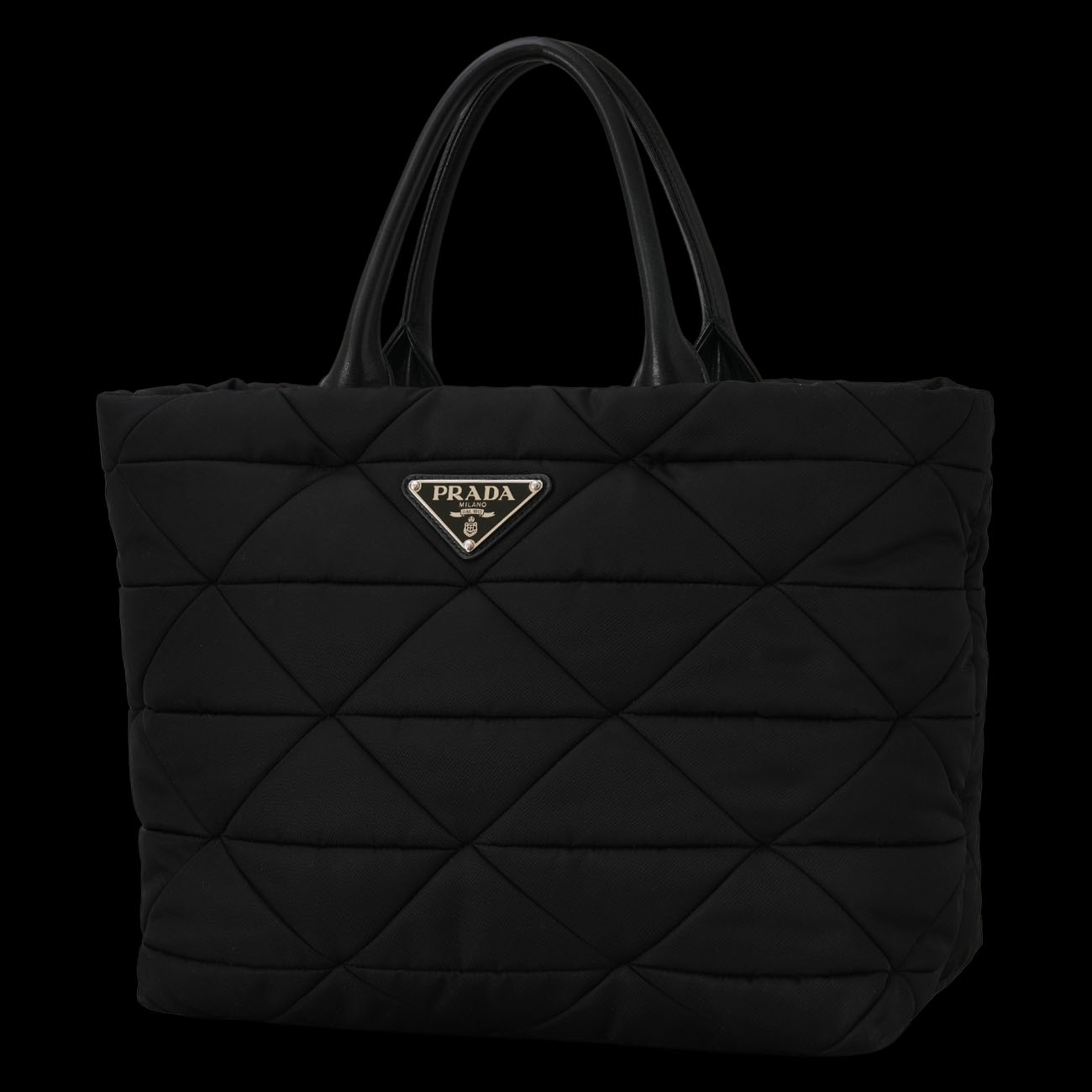 PRADA(USED)프라다 1BG435 리나일론 미디엄 패딩 토트백