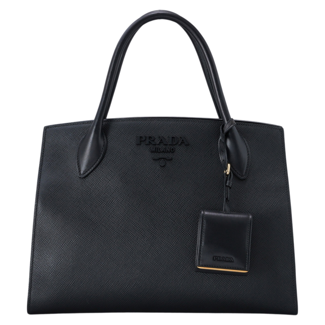 PRADA(USED)프라다 1BA155 사피아노 모노크롬 토트백