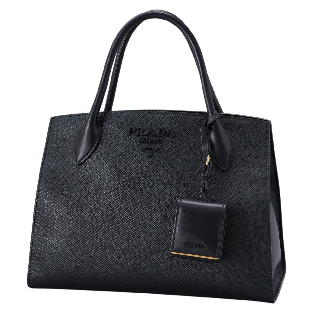 PRADA(USED)프라다 1BA155 사피아노 모노크롬 토트백