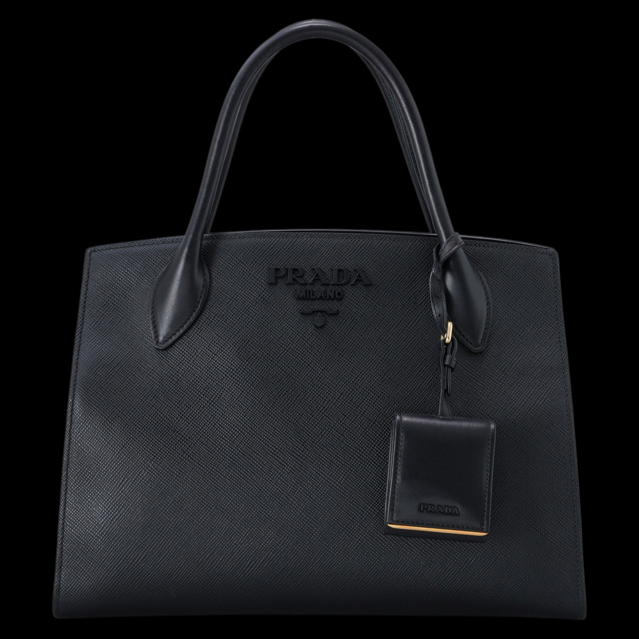 PRADA(USED)프라다 1BA155 사피아노 모노크롬 토트백