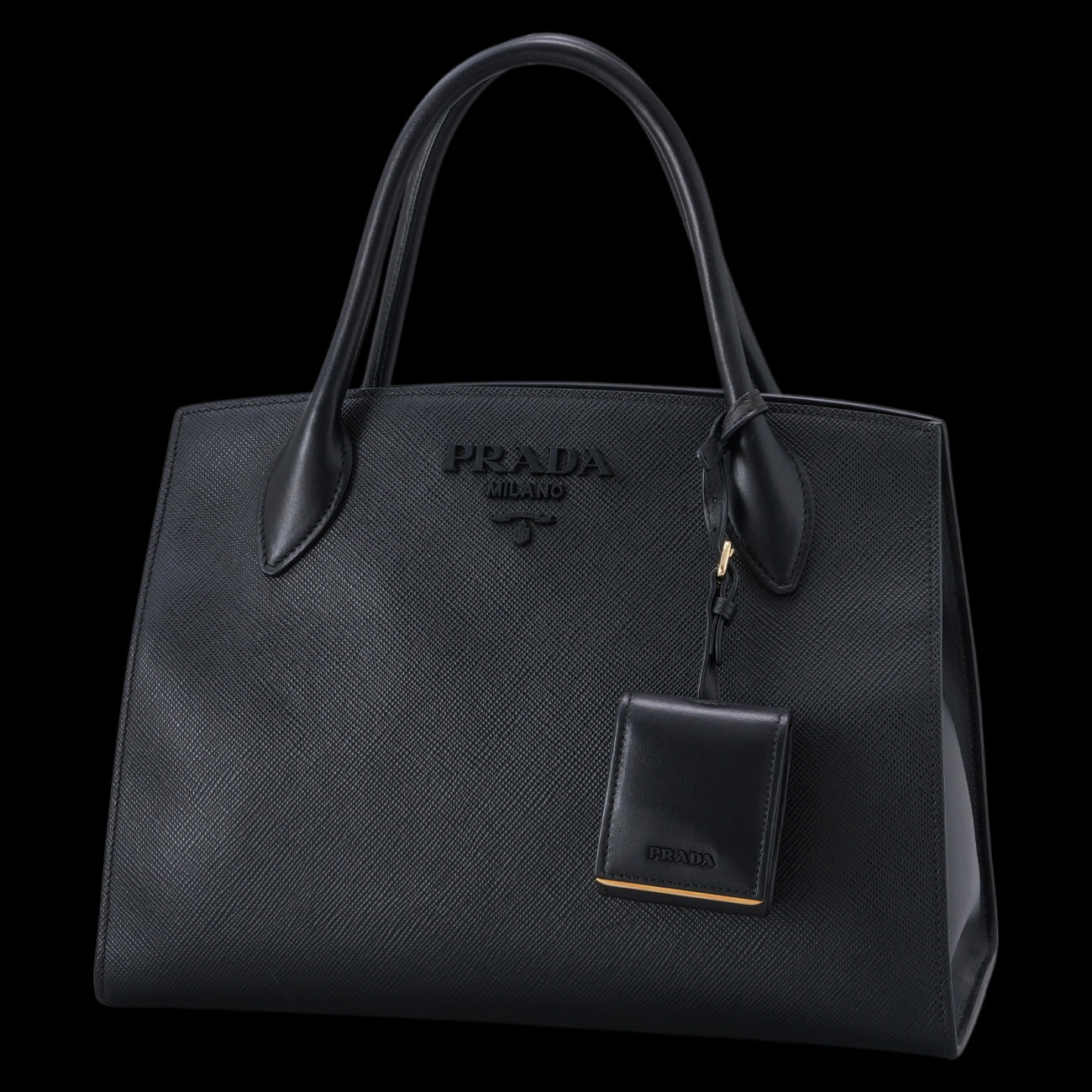 PRADA(USED)프라다 1BA155 사피아노 모노크롬 토트백
