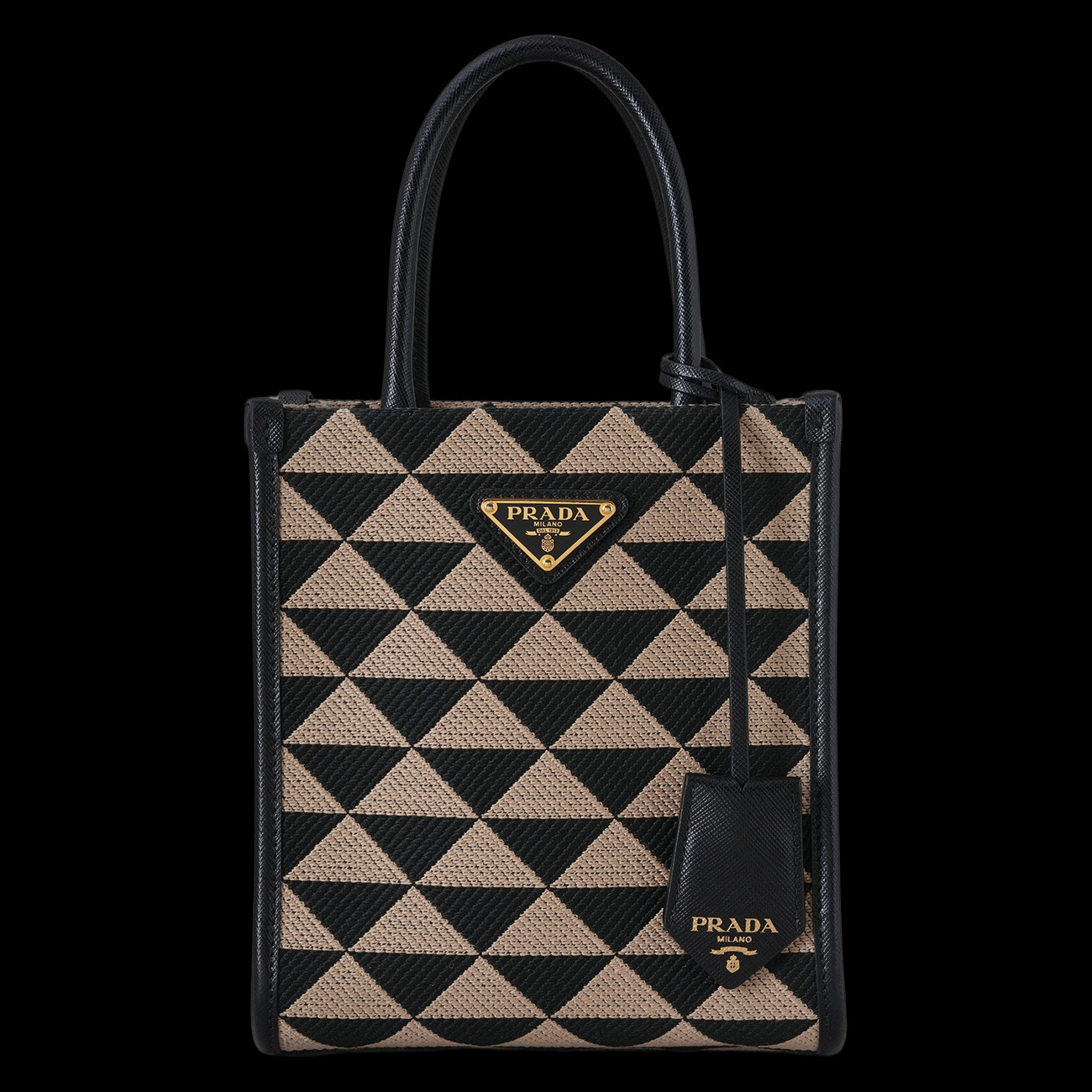 PRADA(USED)프라다 심볼 자카드 패브릭 미니백