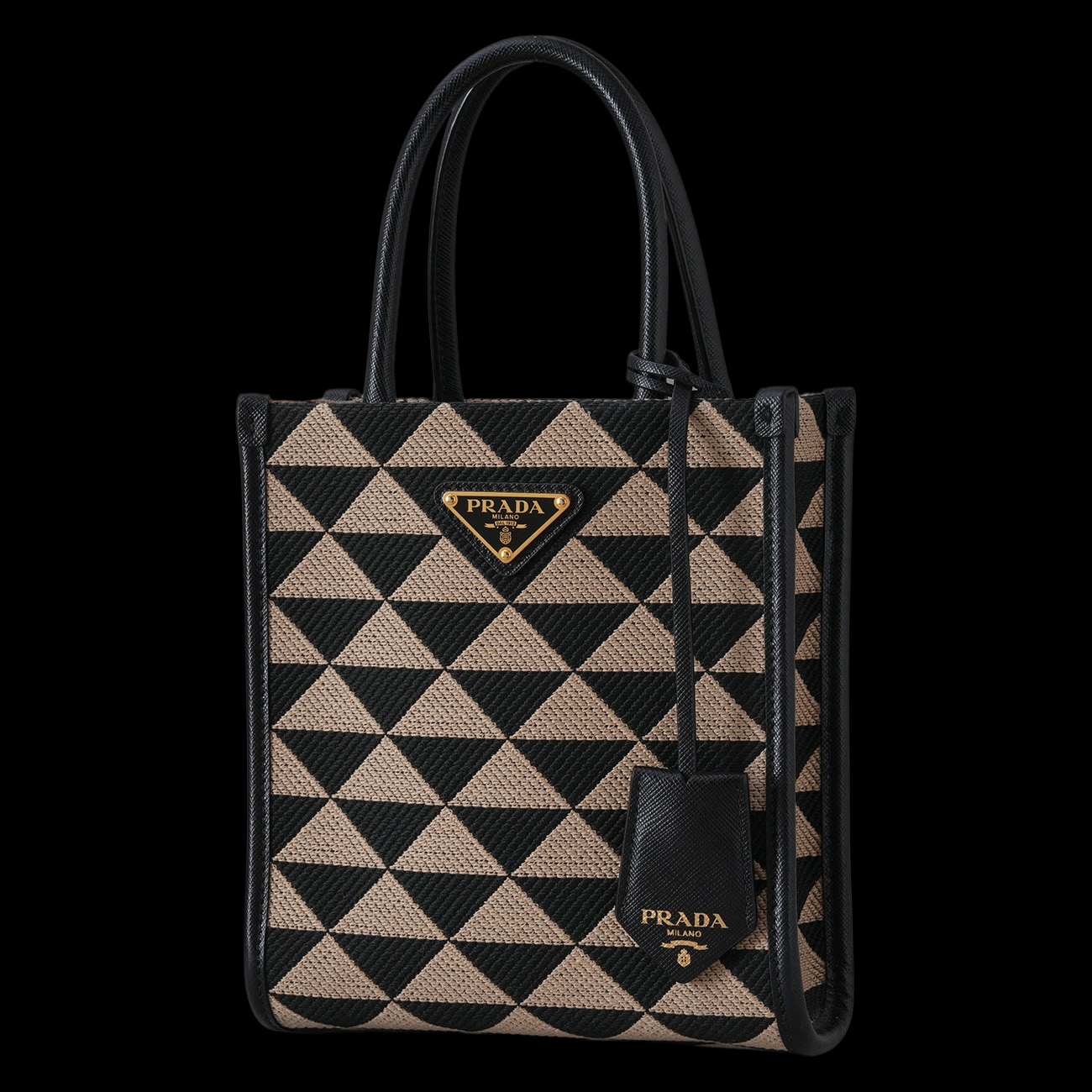 PRADA(USED)프라다 심볼 자카드 패브릭 미니백