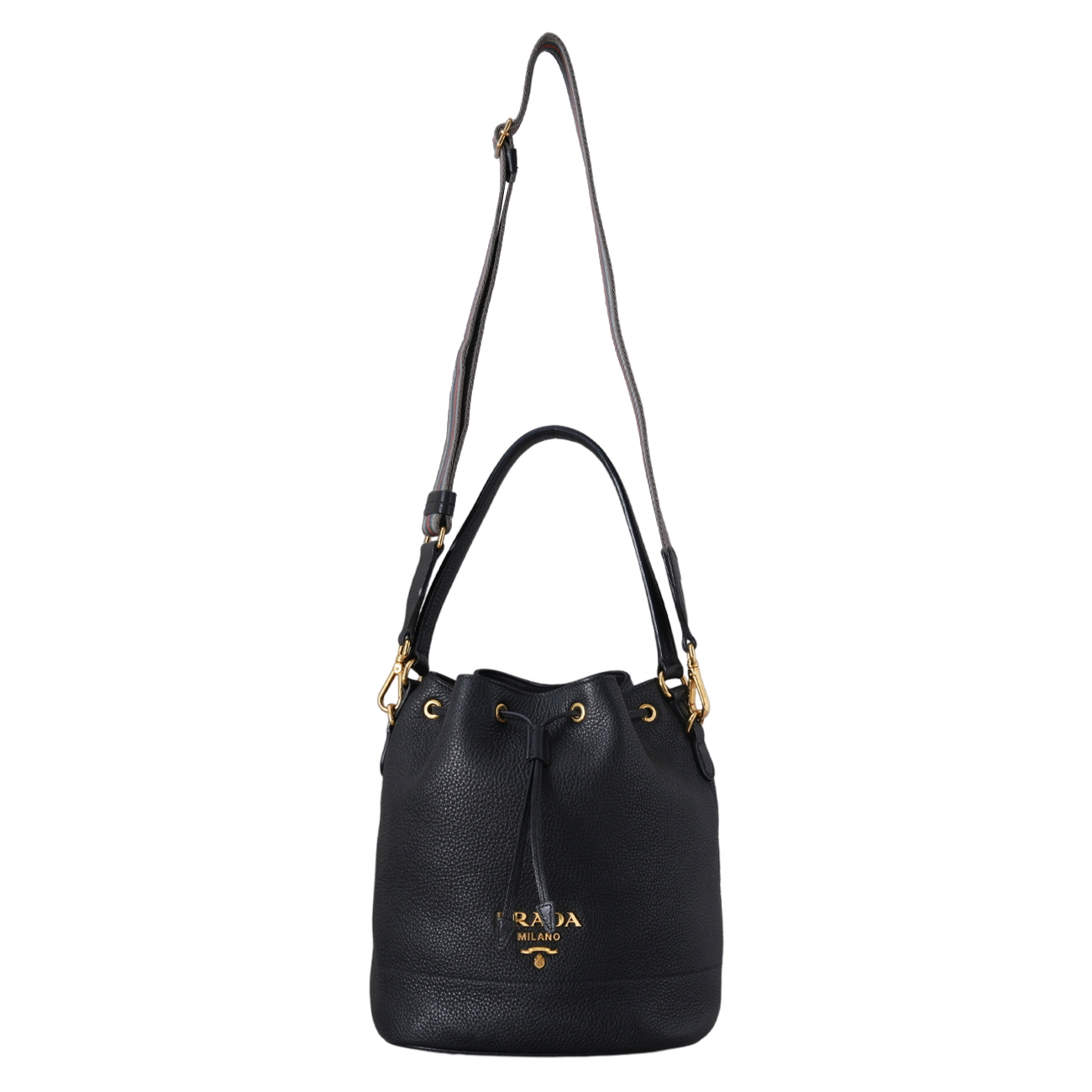 PRADA(USED)프라다 1BE018 비텔로 버킷백