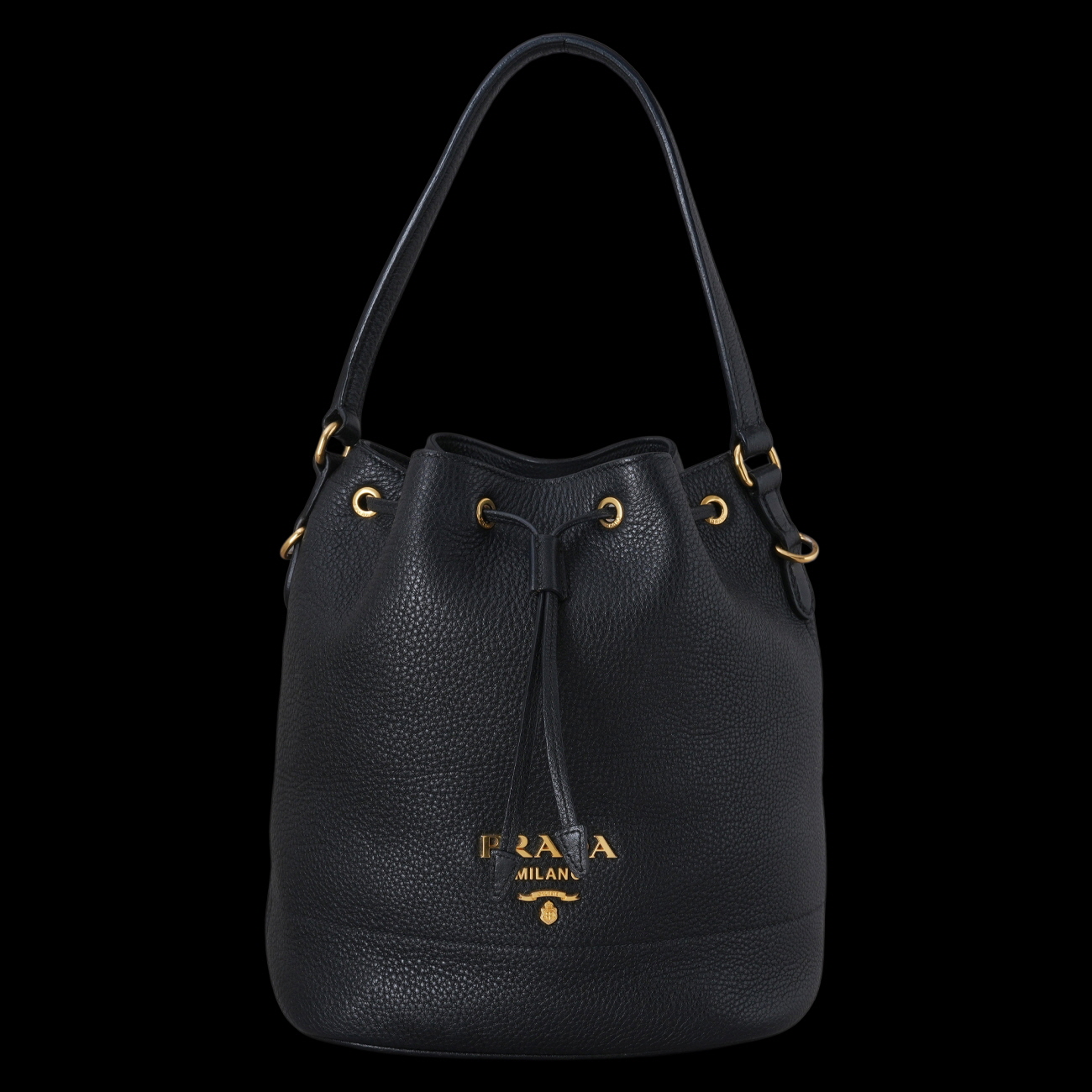 PRADA(USED)프라다 1BE018 비텔로 버킷백