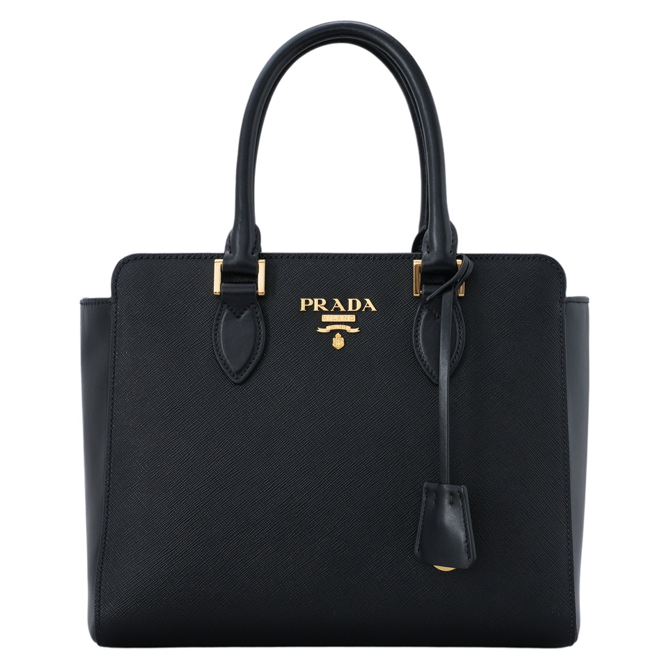 PRADA(USED)프라다 1BA113 사피아노 지퍼 투웨이백 블랙