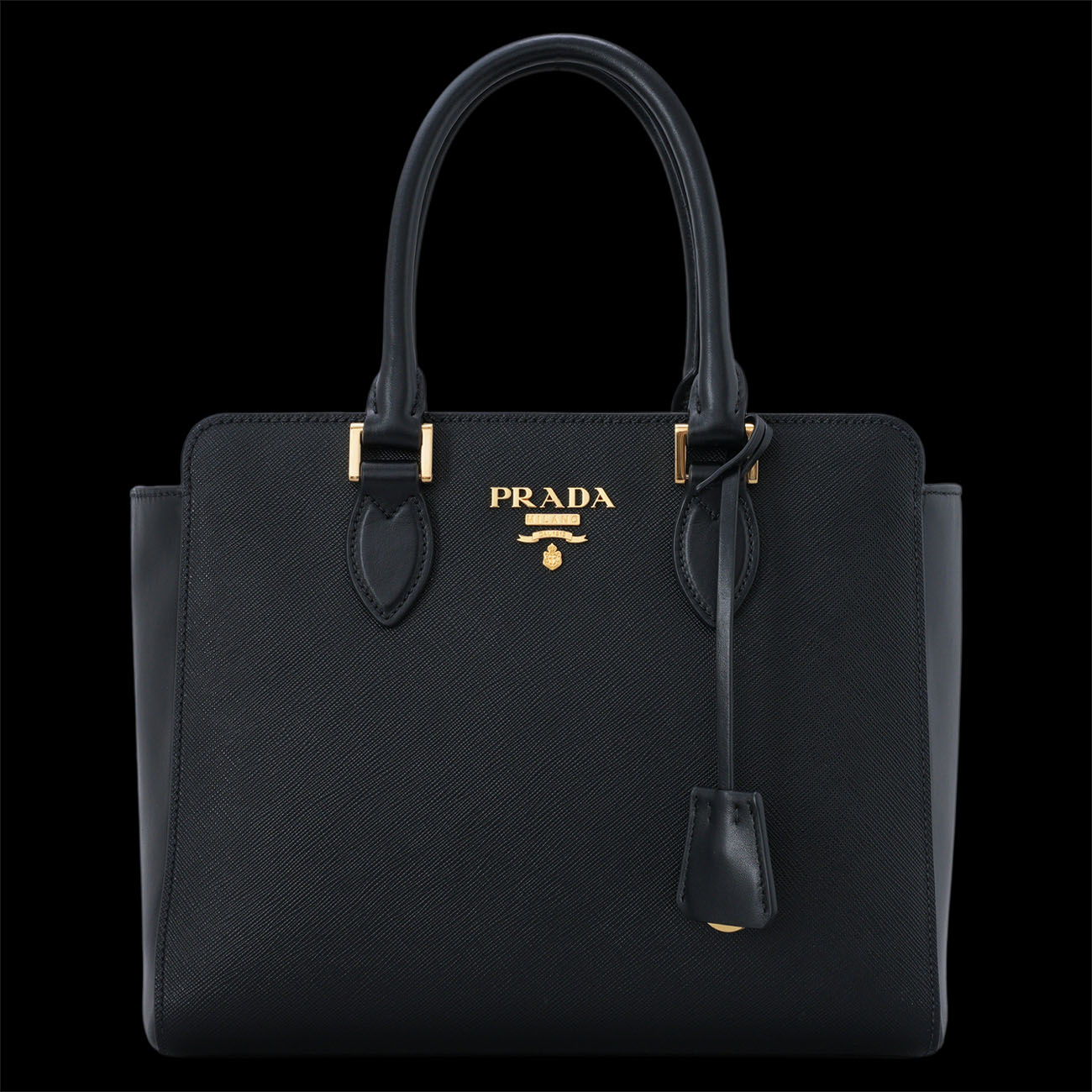 PRADA(USED)프라다 1BA113 사피아노 지퍼 투웨이백 블랙