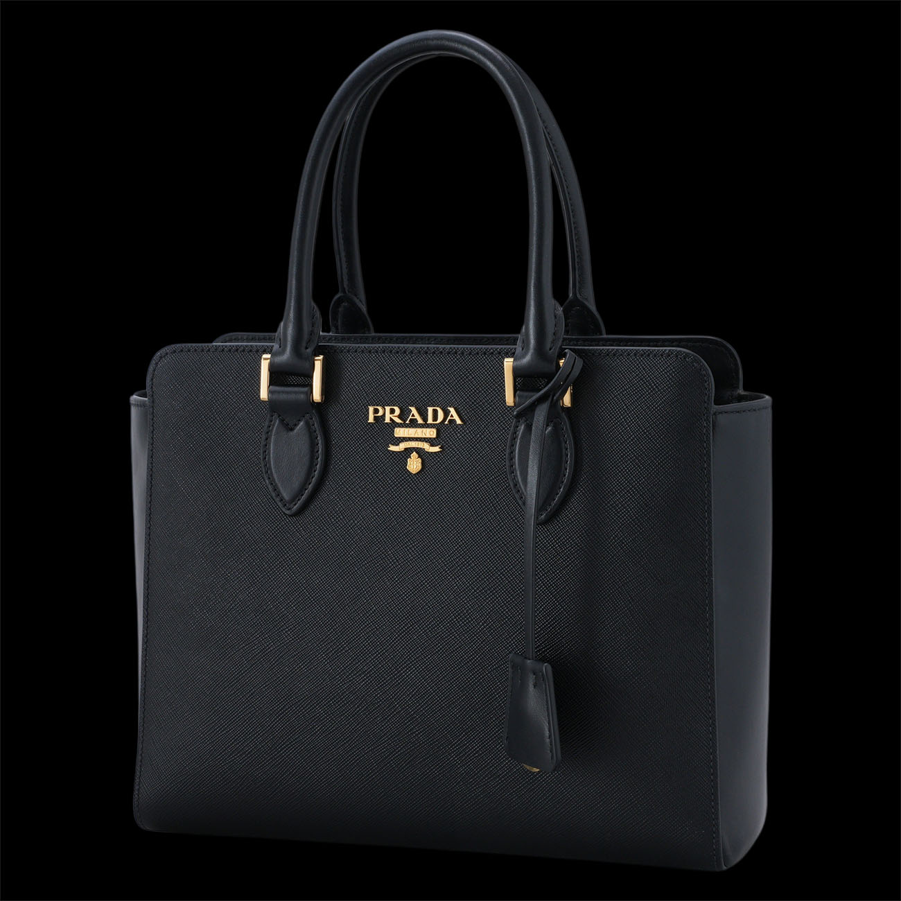 PRADA(USED)프라다 1BA113 사피아노 지퍼 투웨이백 블랙