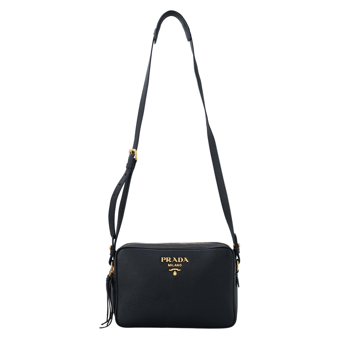 PRADA(USED)프라다 1BH079 비텔로 다이노 더블지퍼 크로스백