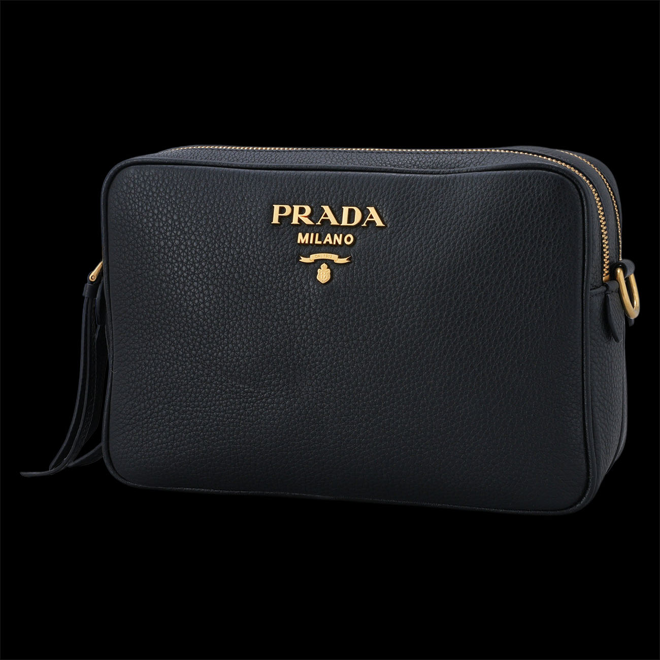 PRADA(USED)프라다 1BH079 비텔로 다이노 더블지퍼 크로스백
