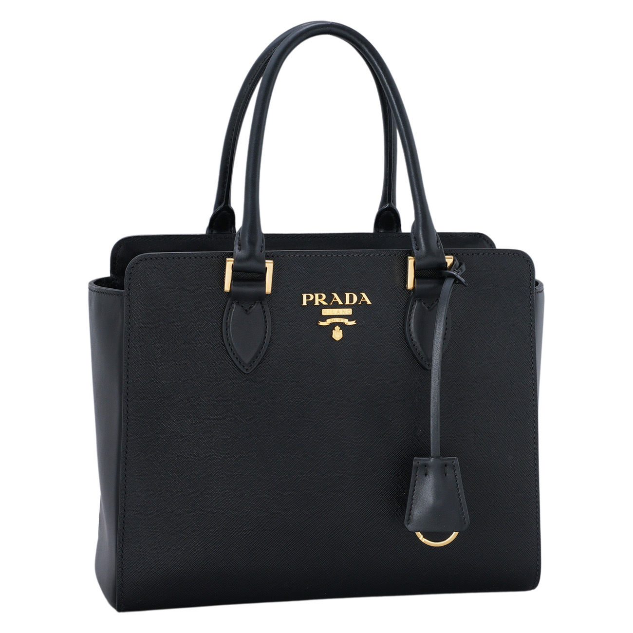 PRADA(USED)프라다 1BA113 사피아노 지퍼 투웨이백 블랙