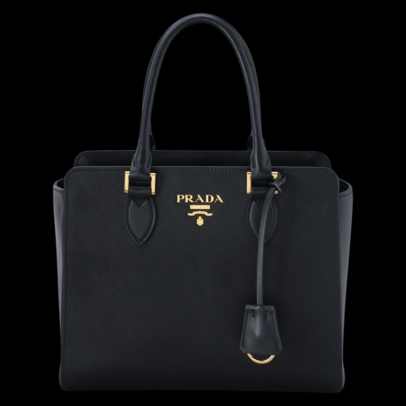 PRADA(USED)프라다 1BA113 사피아노 지퍼 투웨이백 블랙