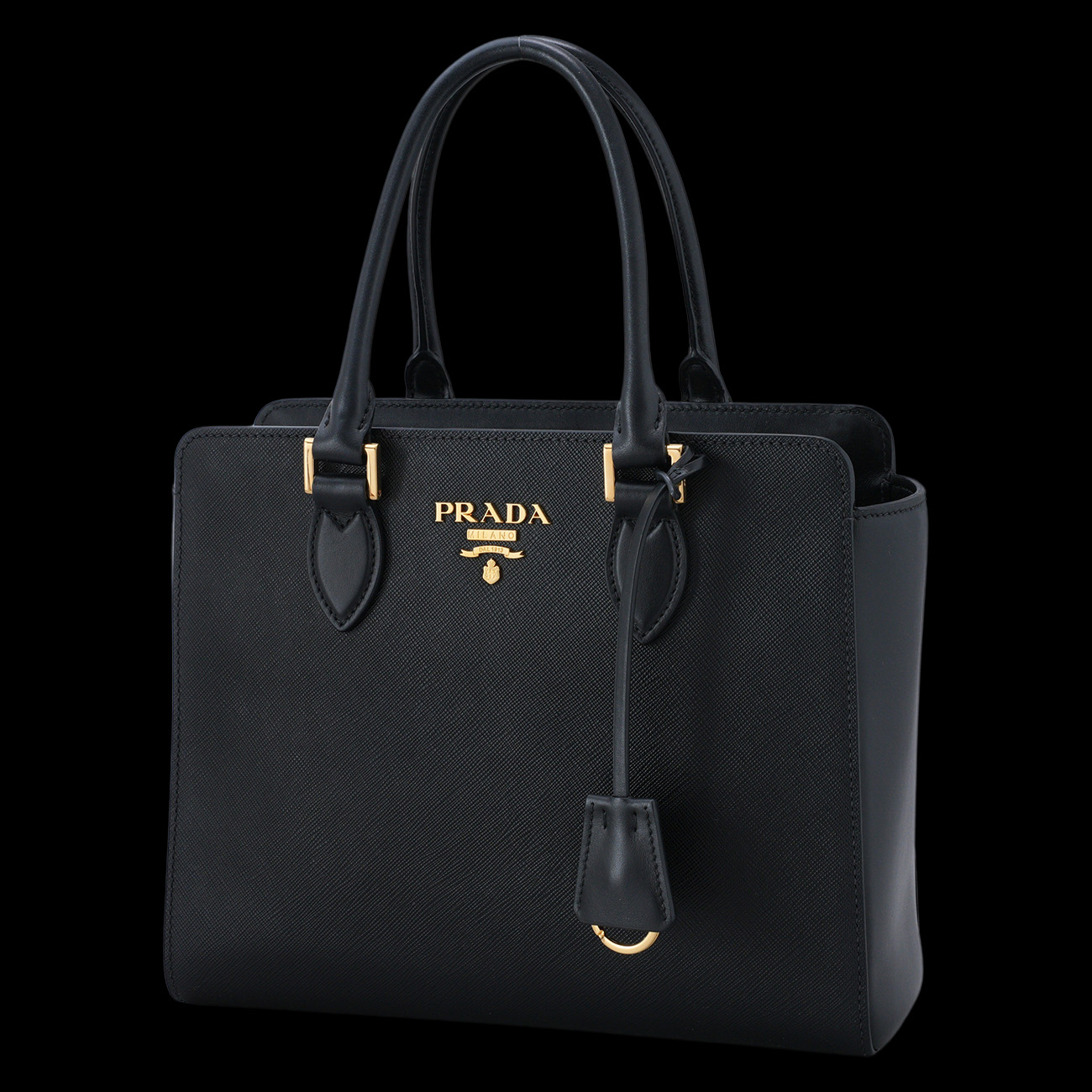 PRADA(USED)프라다 1BA113 사피아노 지퍼 투웨이백 블랙