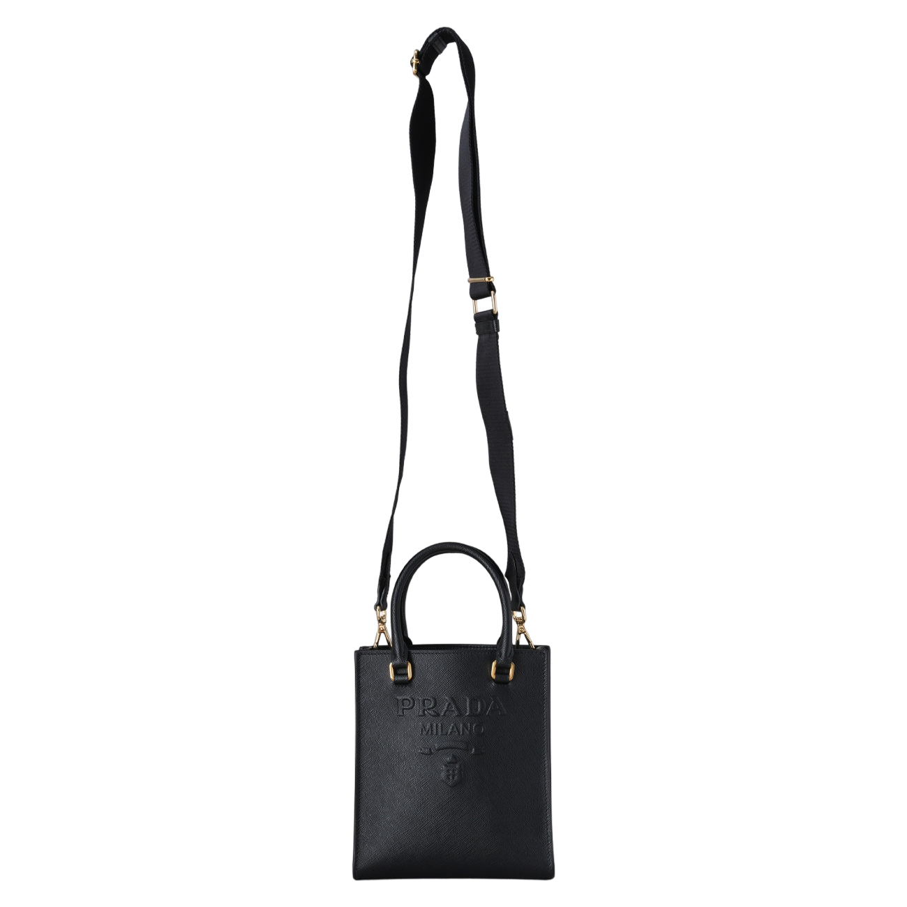 PRADA(USED)프라다 1BA333 로고 미니 토트백