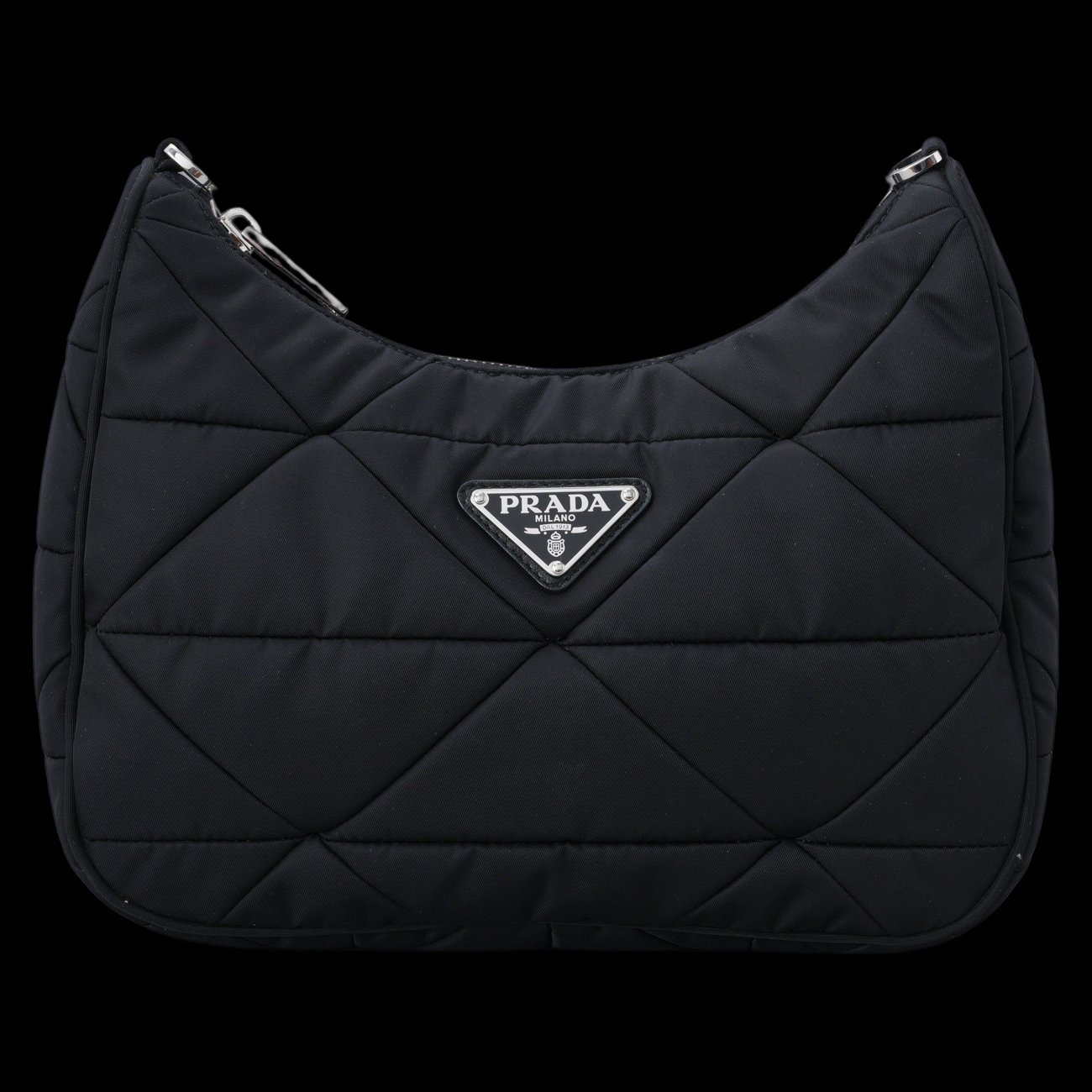 PRADA(USED)프라다 1BC151 리나일론 패딩 호보 백